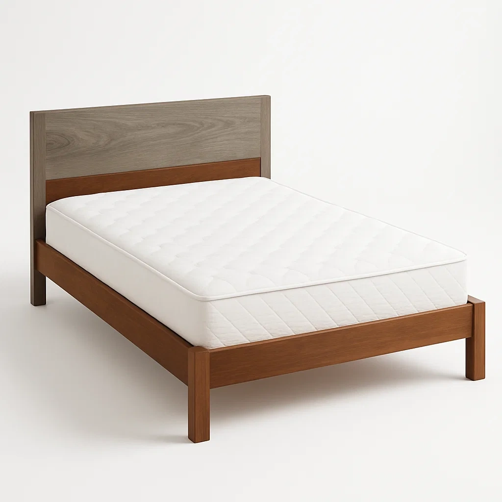 Bett mit Kopfteil,Holzbett mit Kopfteil-HOMARONE