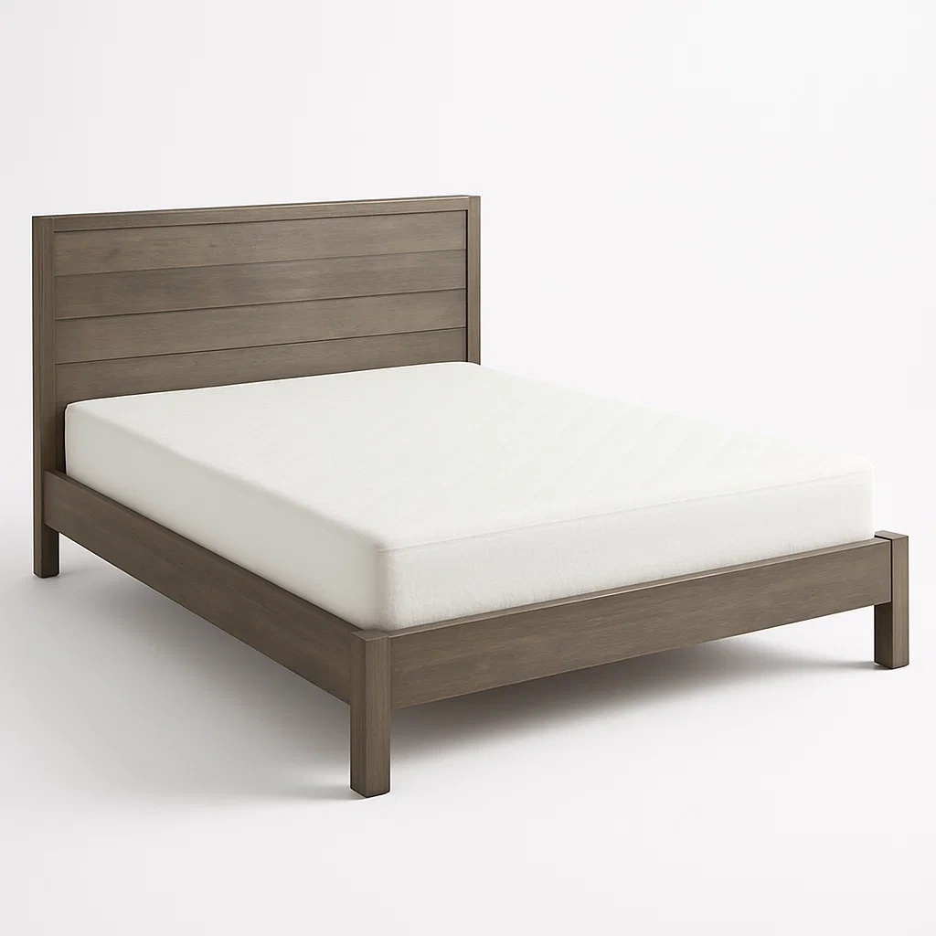 Bett mit Kopfteil,Holzbett mit Kopfteil-HOMARONE