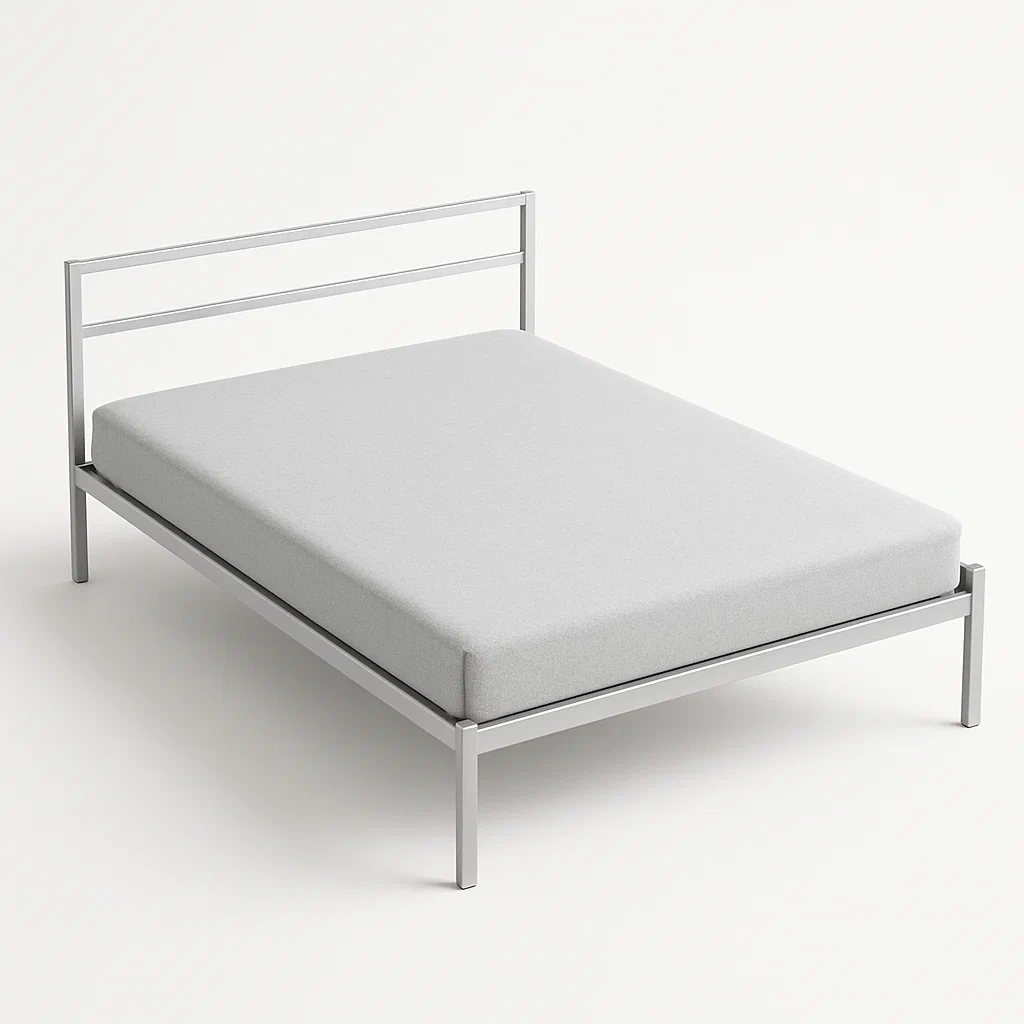 Bett mit Kopfteil,Metall-Rahmen-Bett mit Kopfteil-HOMARONE