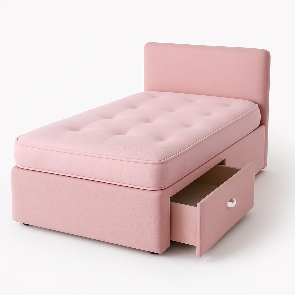 Bett mit Stauraum,Bett mit Stoffbezug und Bettkasten-HOMARONE