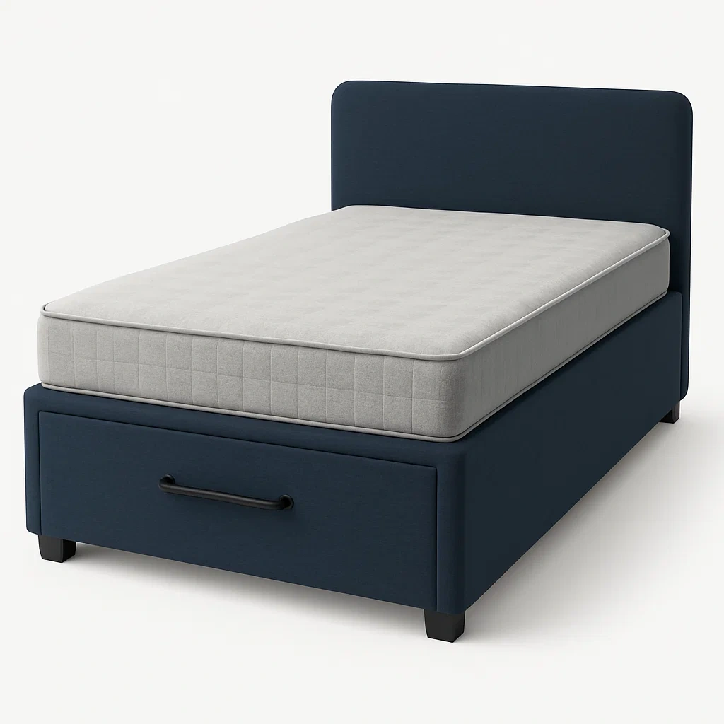 Bett mit Stauraum,Bett mit Stoffbezug und Bettkasten-HOMARONE