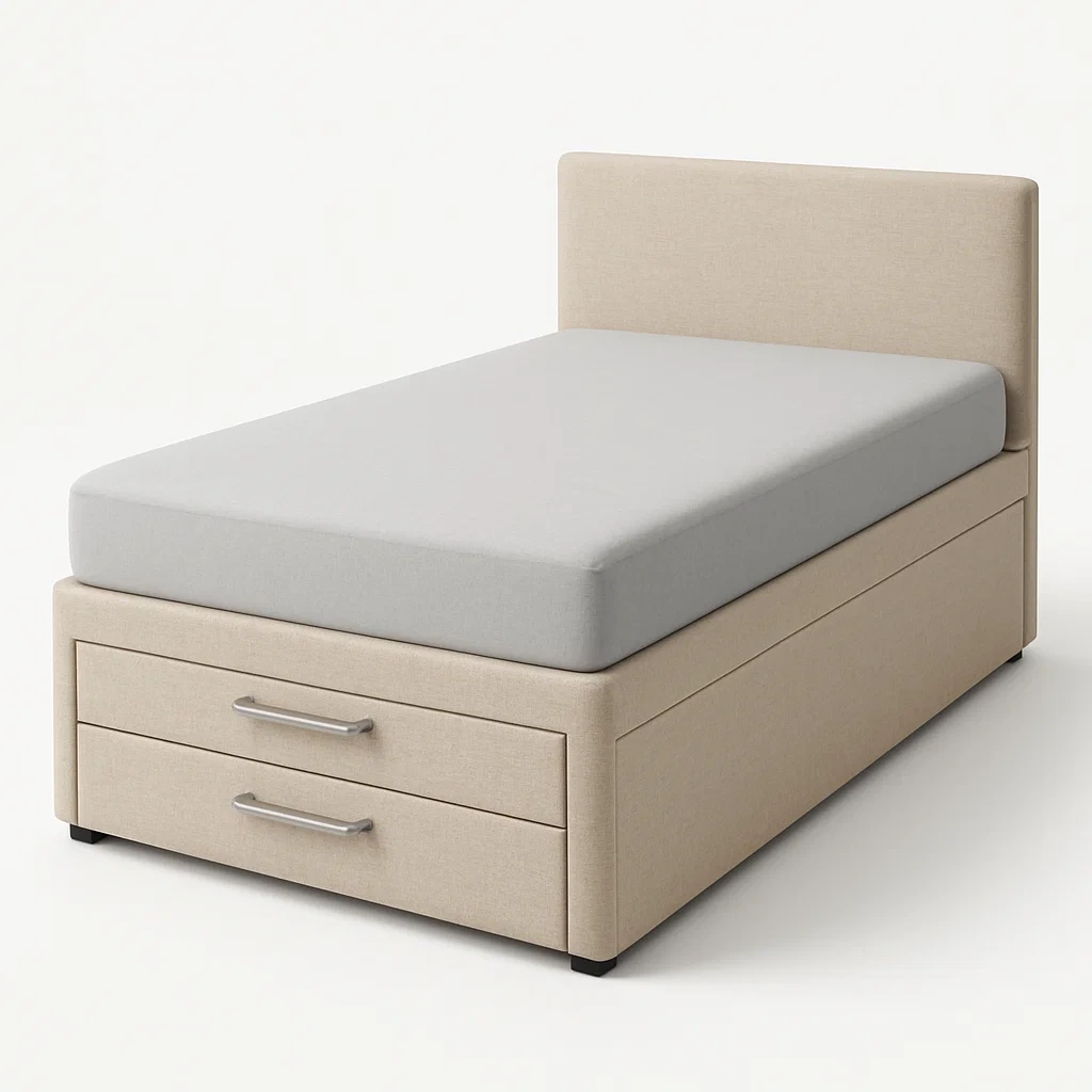 Bett mit Stauraum,Bett mit Stoffbezug und Bettkasten-HOMARONE