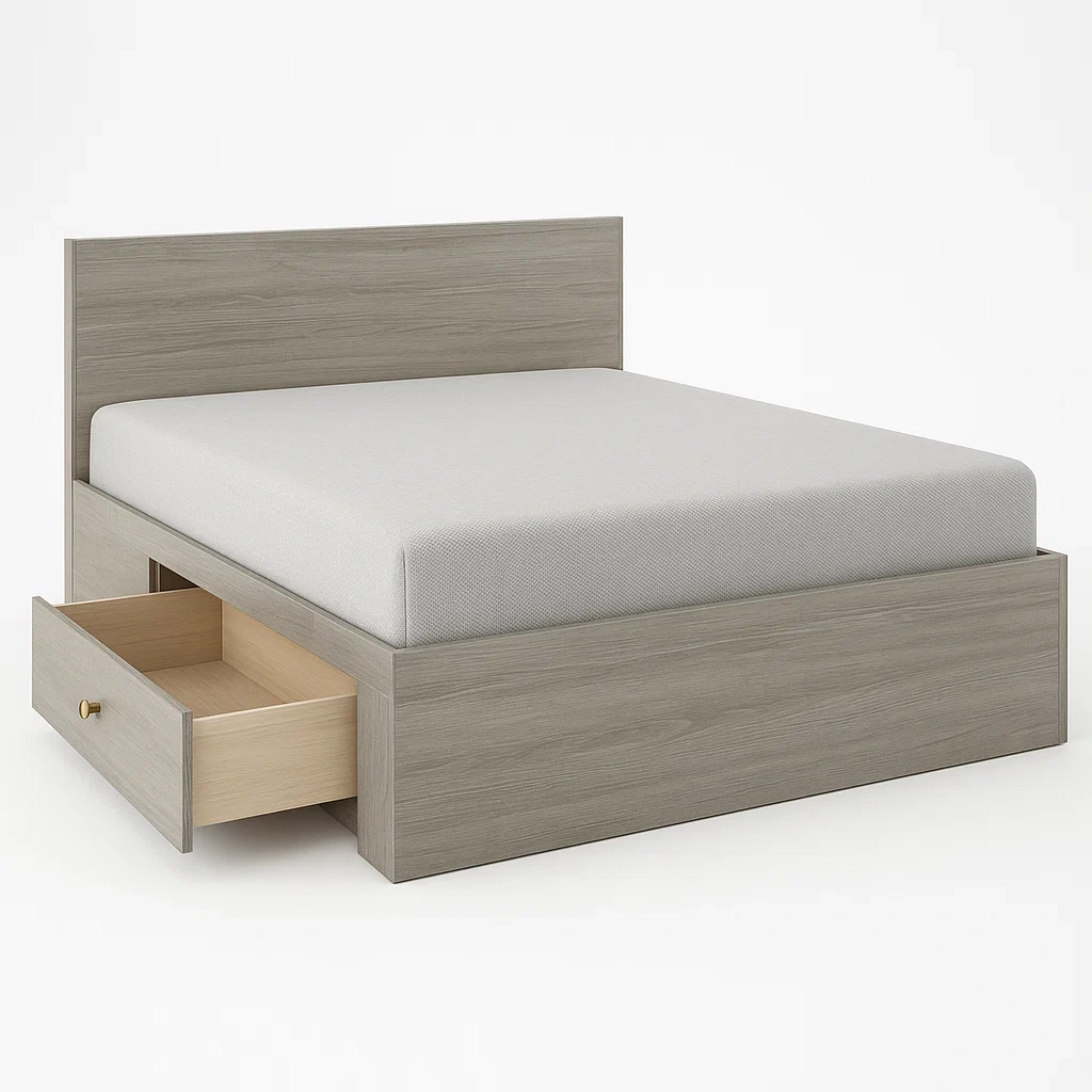 Bett mit Stauraum,Doppelbett mit Bettkasten-HOMARONE