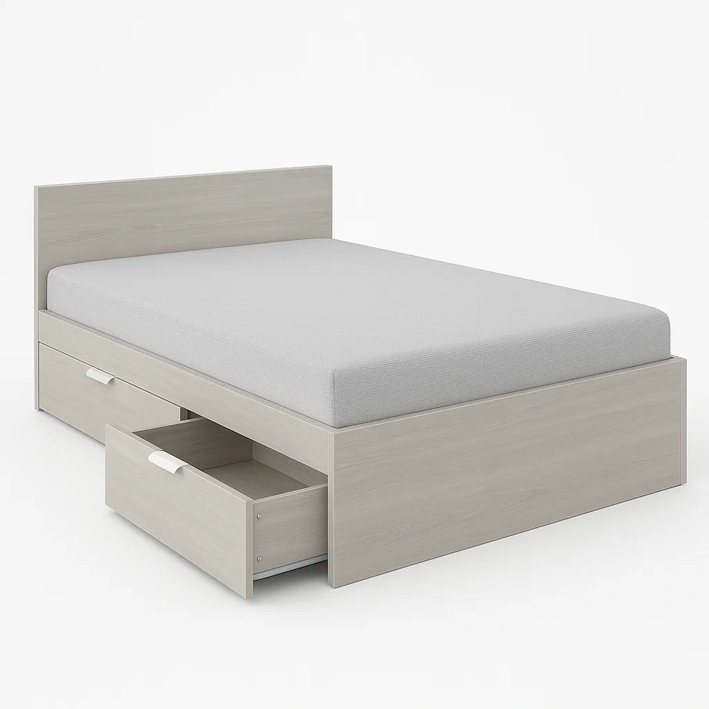 Bett mit Stauraum,Doppelbett mit Bettkasten-HOMARONE