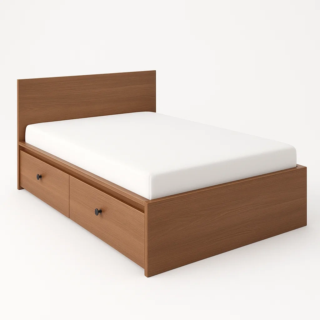 Bett mit Stauraum,Doppelbett mit Bettkasten-HOMARONE