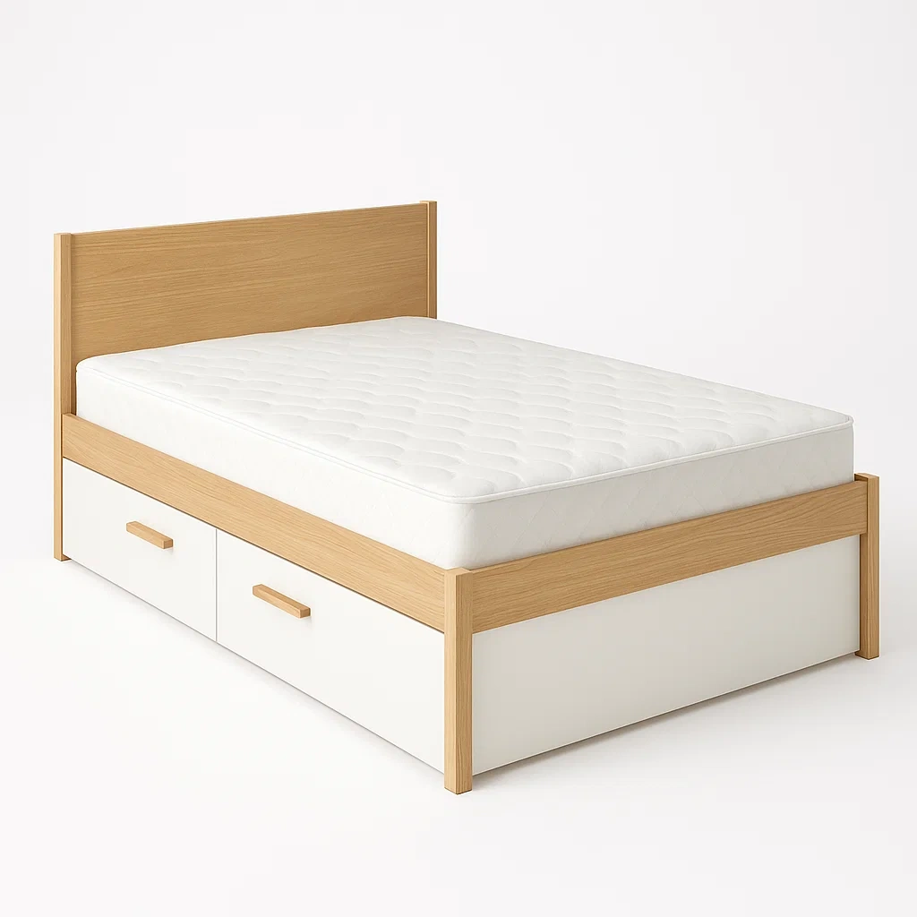 Bett mit Stauraum,Doppelbett mit Bettkasten-HOMARONE