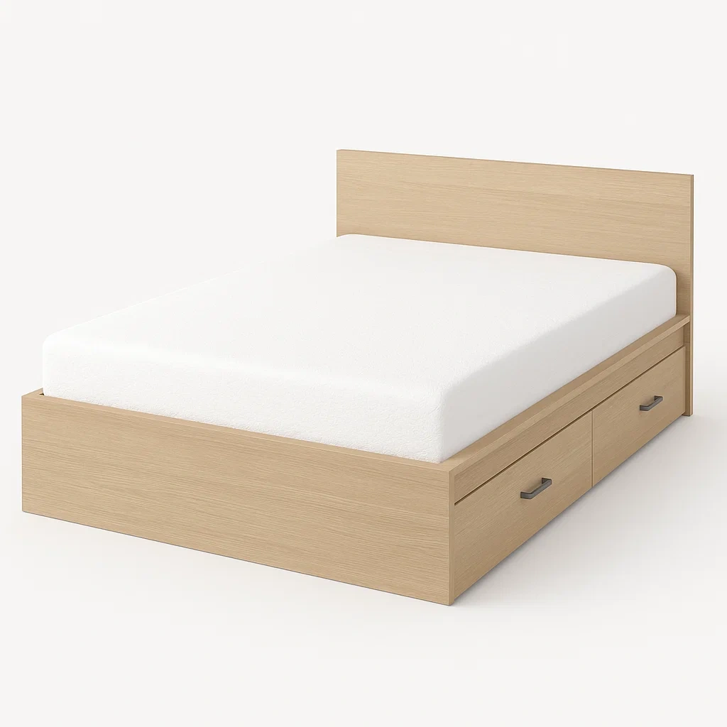 Bett mit Stauraum,Doppelbett mit Bettkasten-HOMARONE