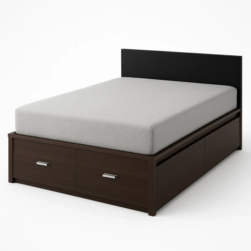 Bett mit Stauraum,Doppelbett mit Bettkasten-HOMARONE