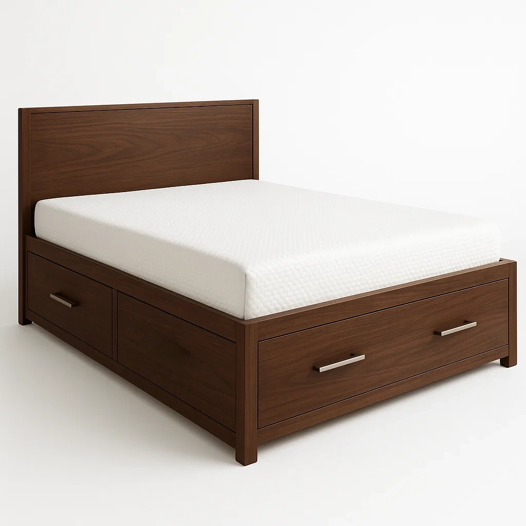 Bett mit Stauraum,Doppelbett mit Bettkasten-HOMARONE