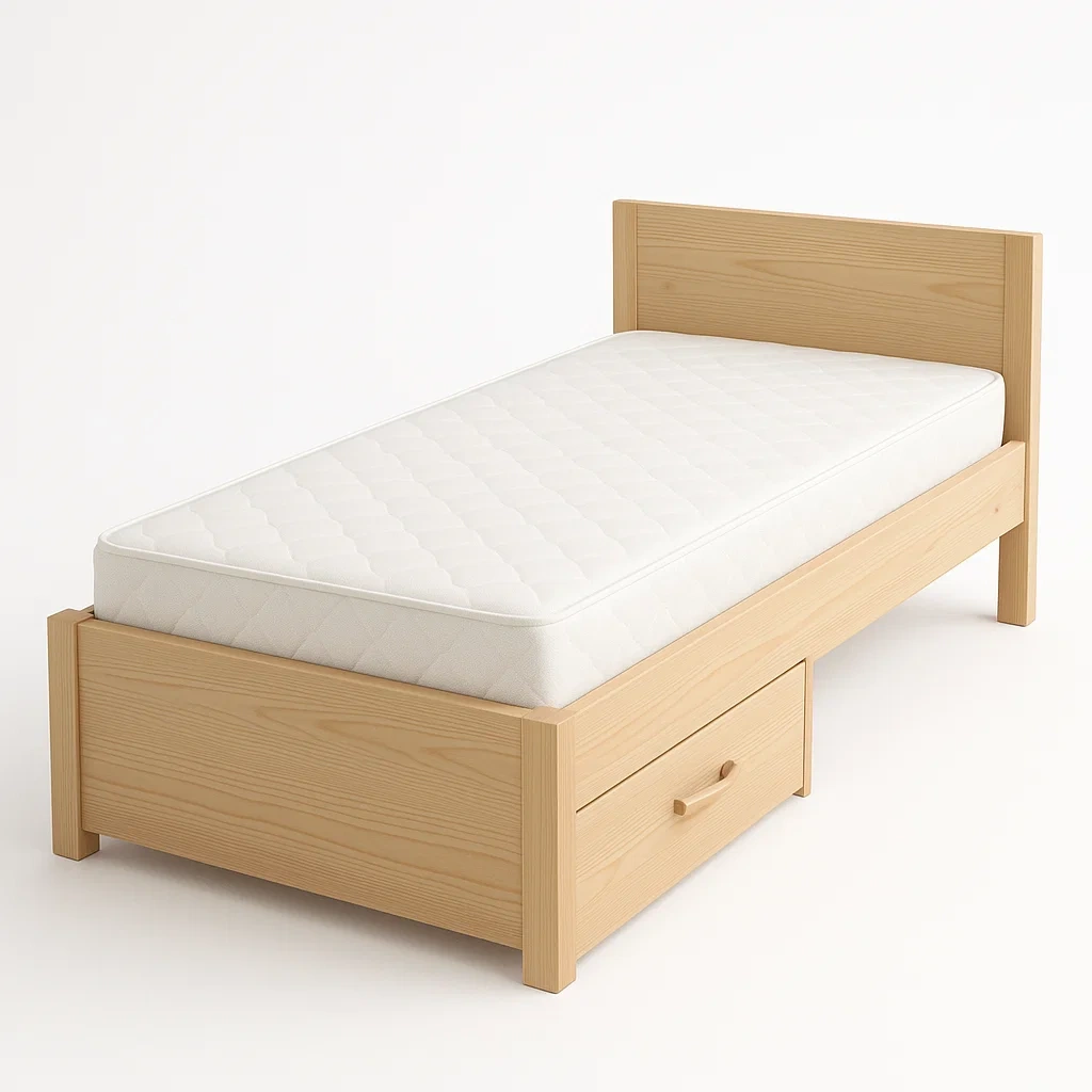 Bett mit Stauraum,Einzelbett mit Bettkasten-HOMARONE