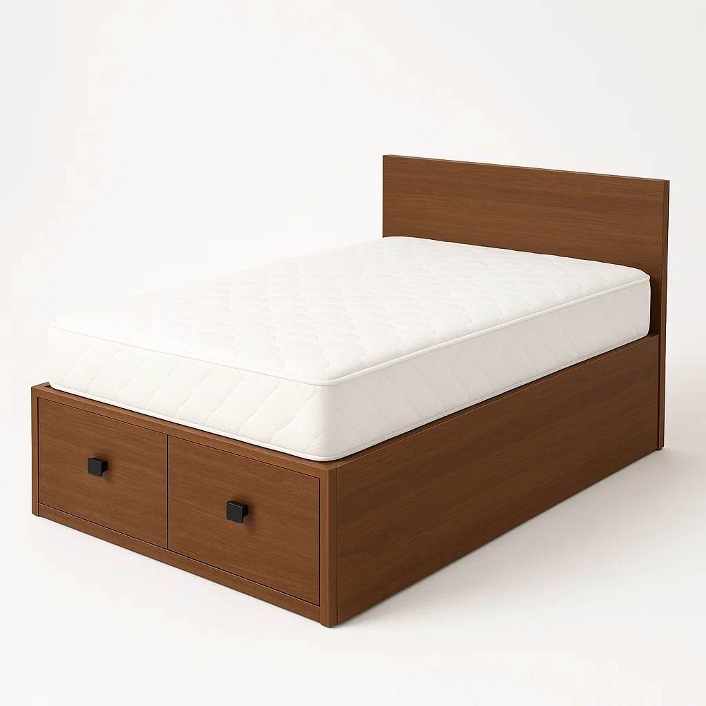 Bett mit Stauraum,Einzelbett mit Bettkasten-HOMARONE