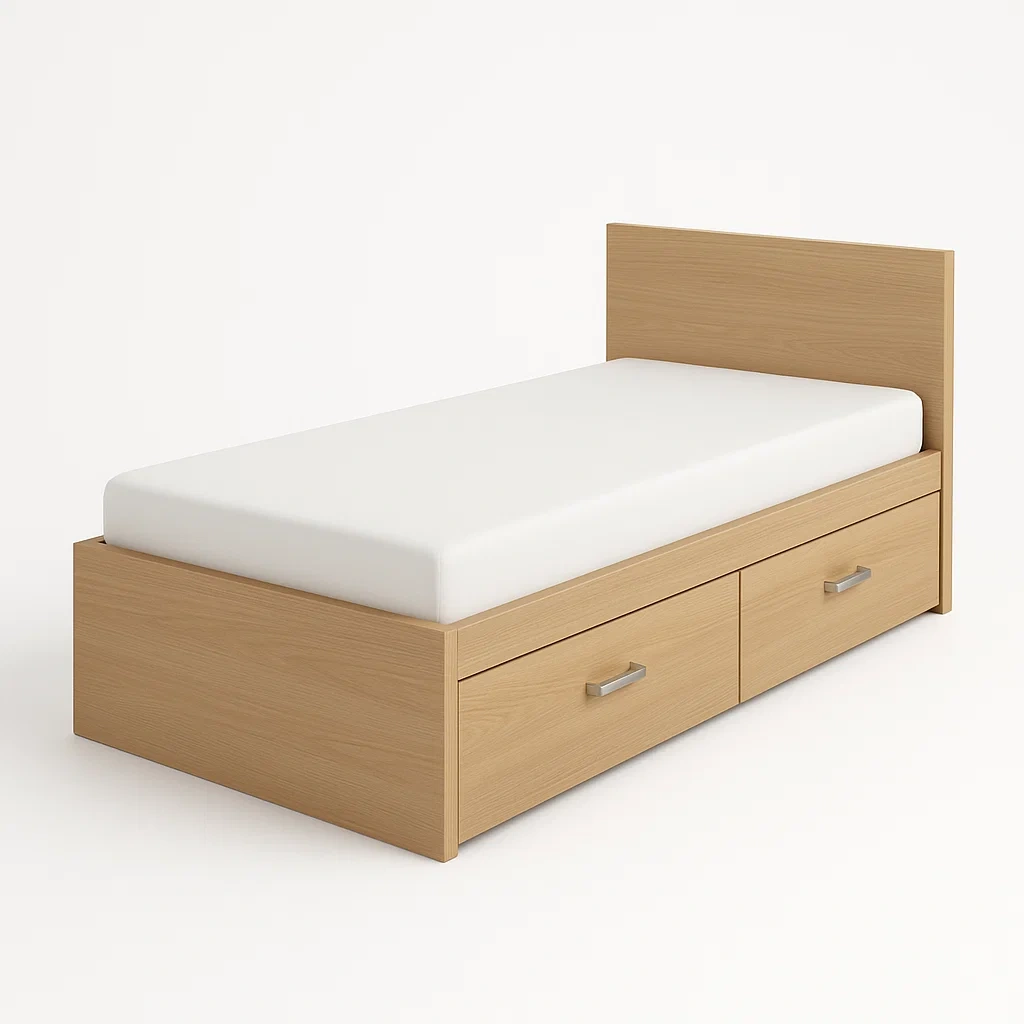Bett mit Stauraum,Einzelbett mit Bettkasten-HOMARONE