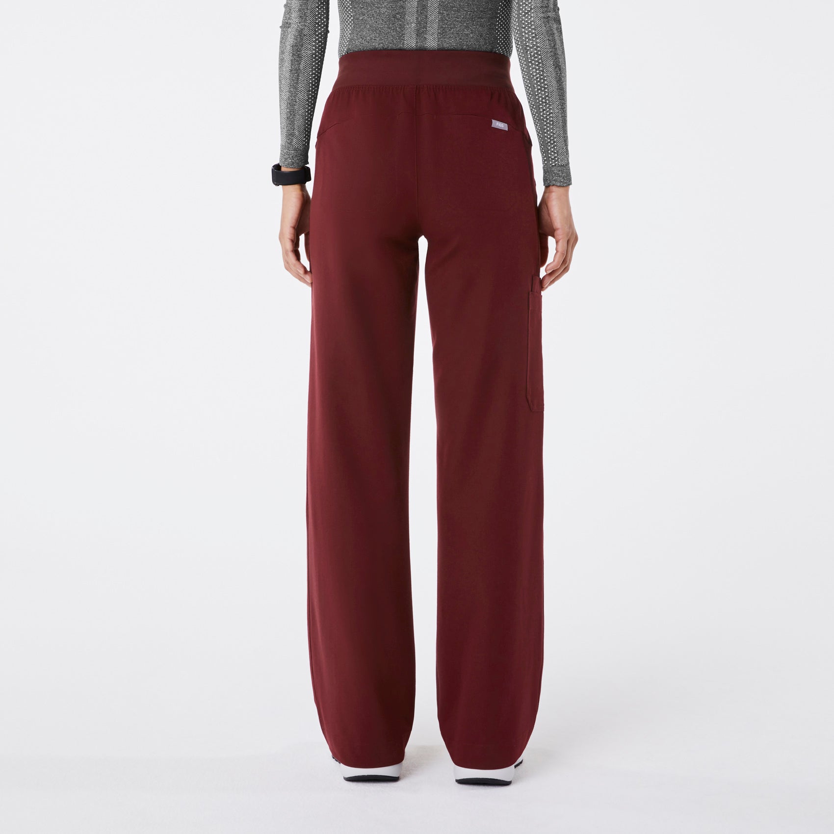 High Waisted Isabel Wide Leg Scrub Pants - 38