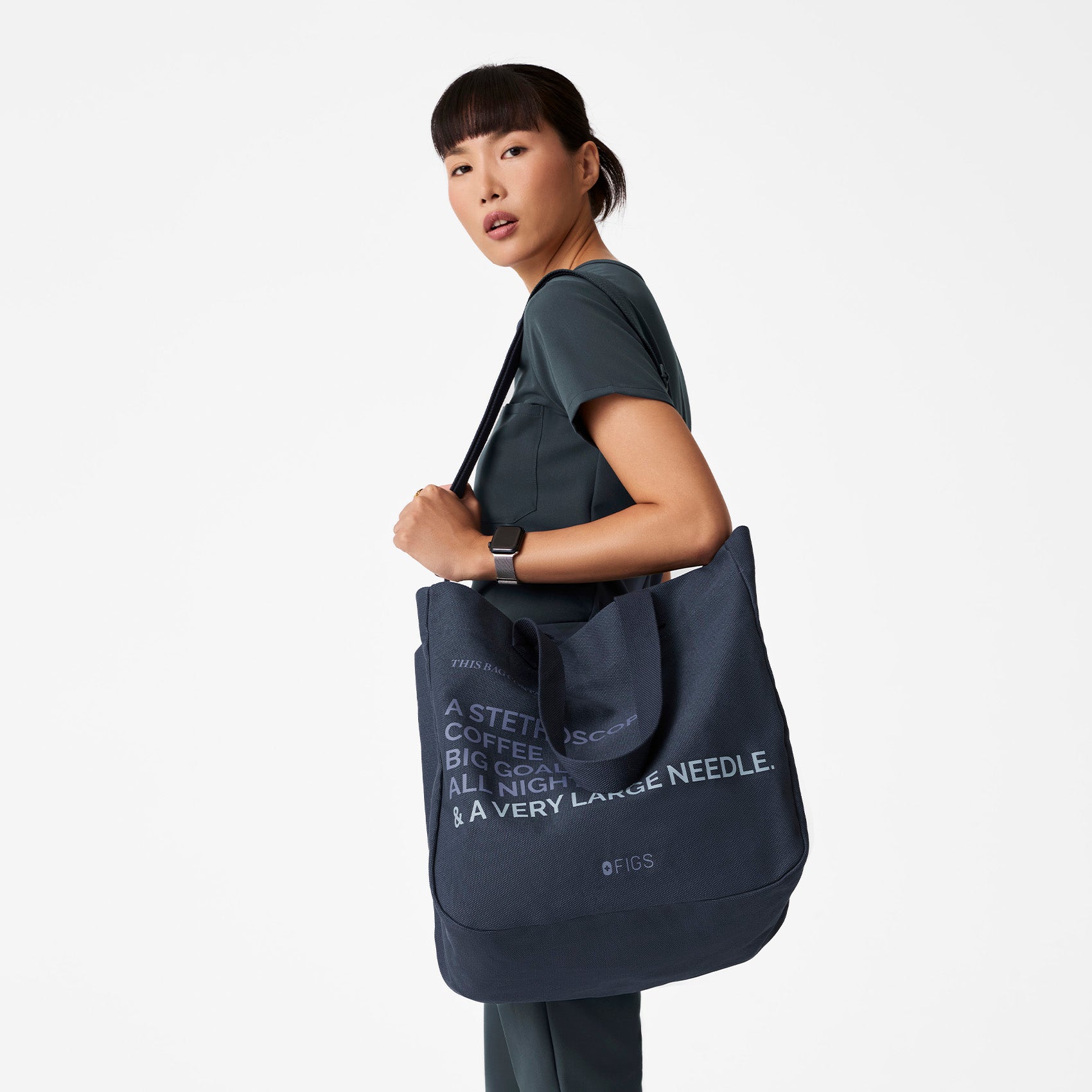 A Very Large Needle Detachable Strap Tote - 15