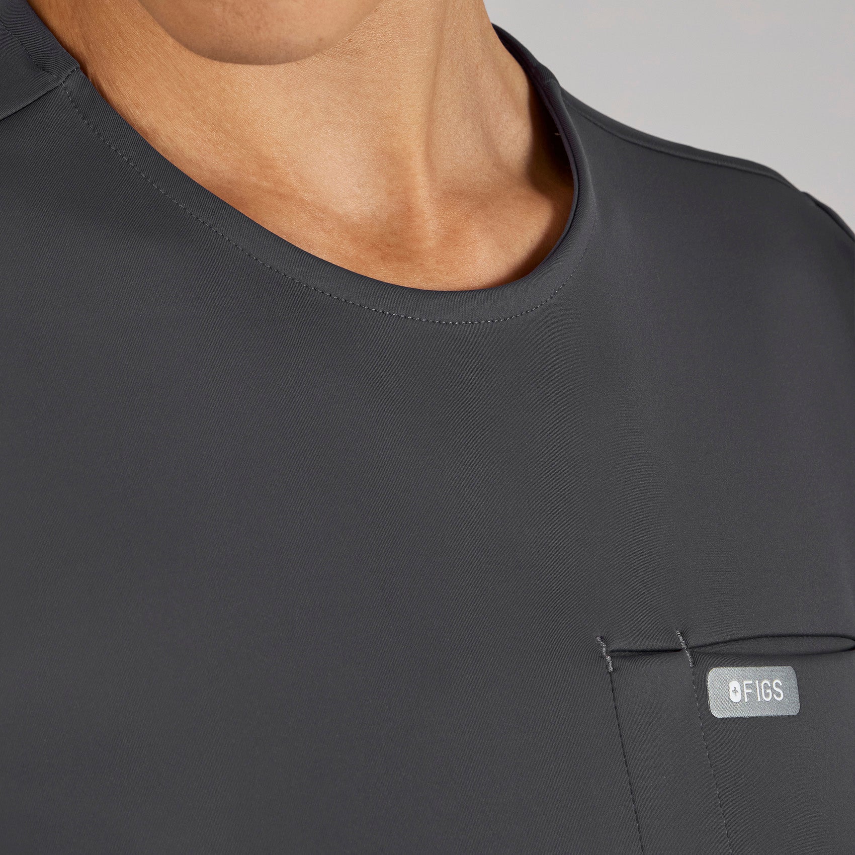 Alma Slim Crewneck Tunic Scrub Top - 36