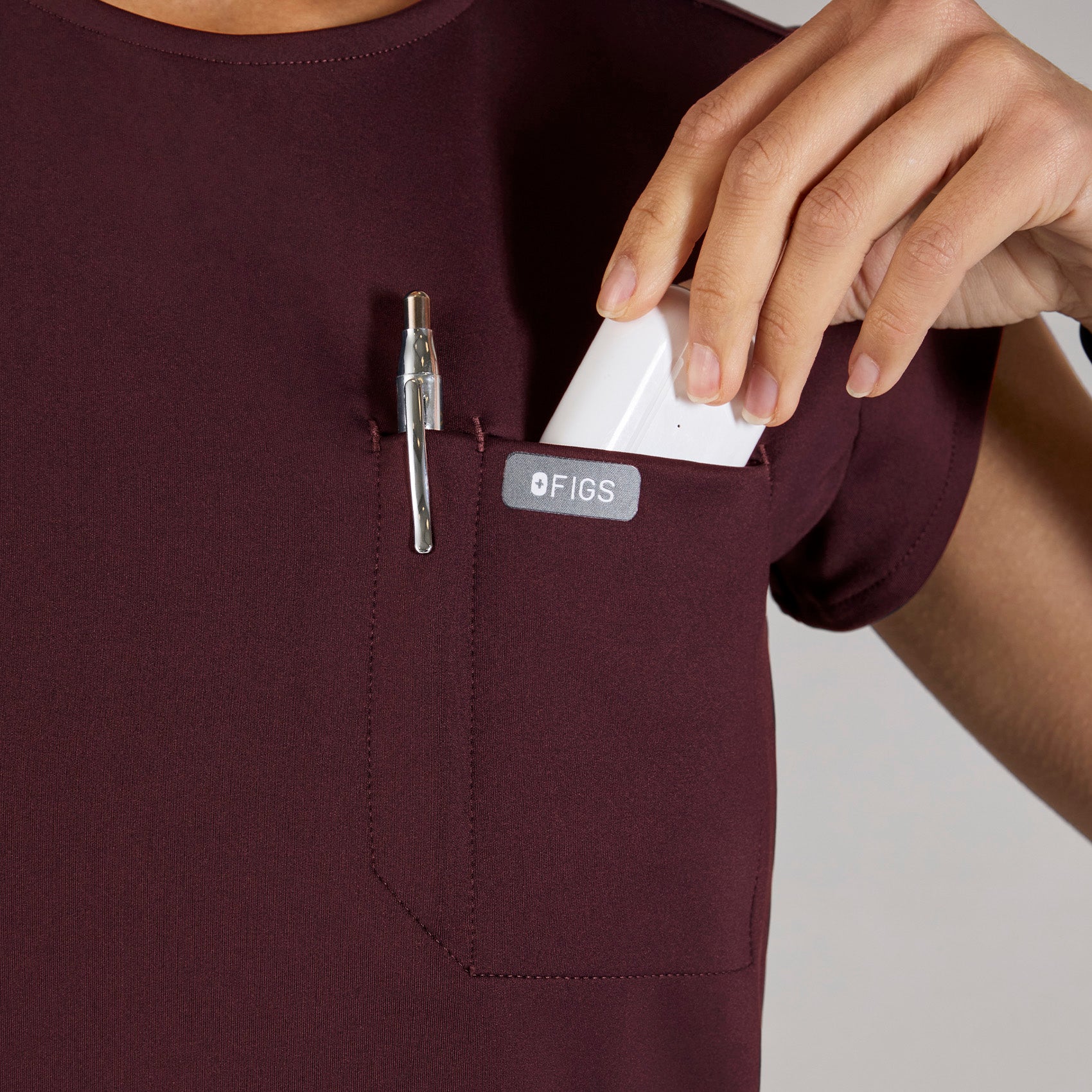 Alma Slim Crewneck Tunic Scrub Top - 28