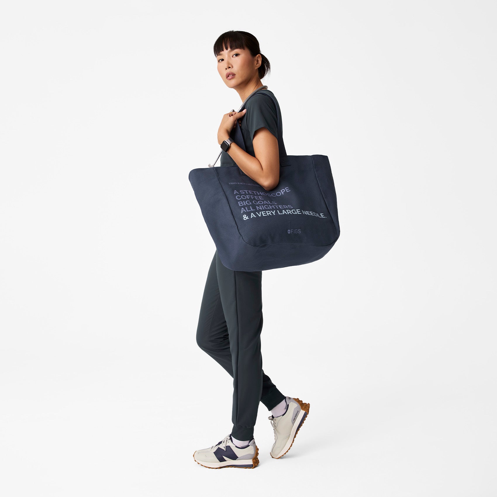 A Very Large Needle Detachable Strap Tote - 11
