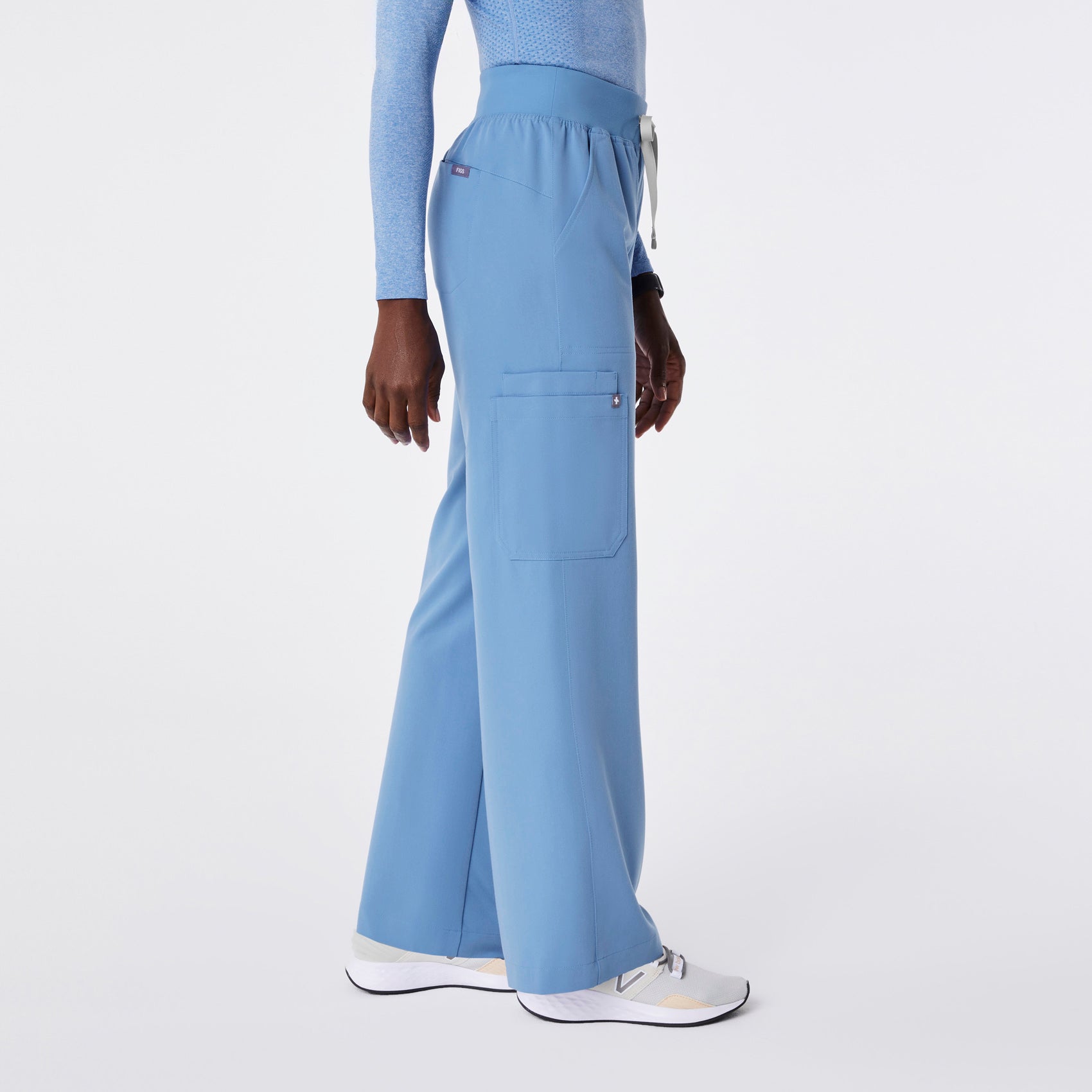 High Waisted Isabel Wide Leg Scrub Pants - 25