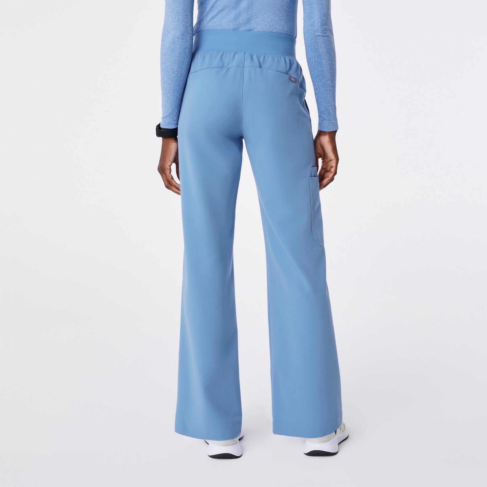 High Waisted Isabel Wide Leg Scrub Pants - 26