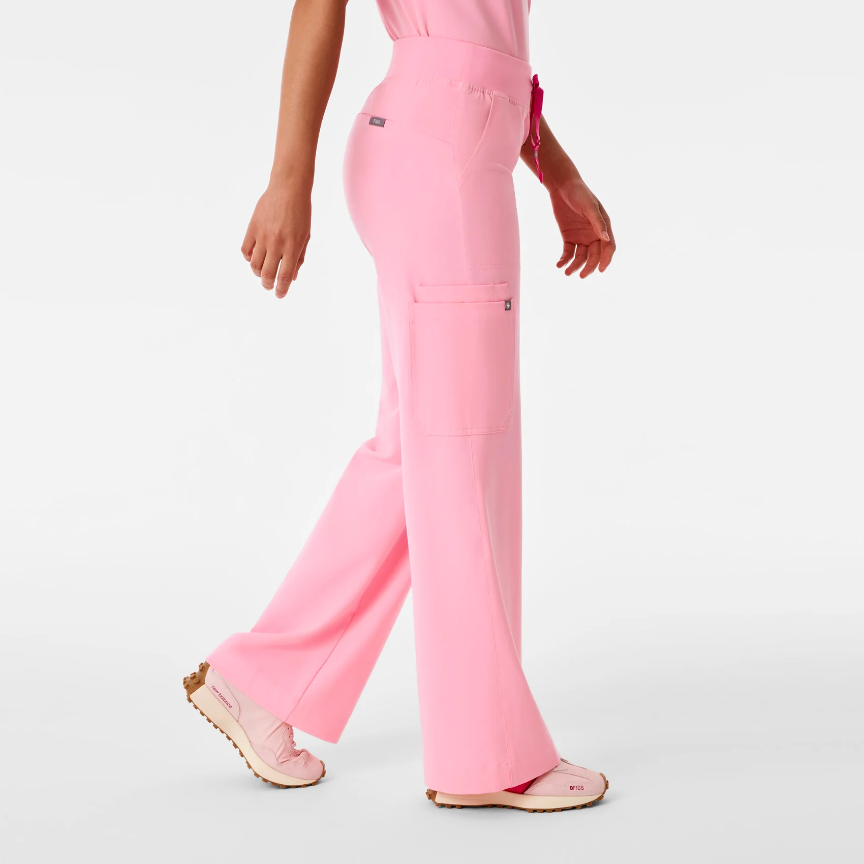 Isabel High-Rise Wide-Leg Scrub Pant - Fight Club Pink - 3