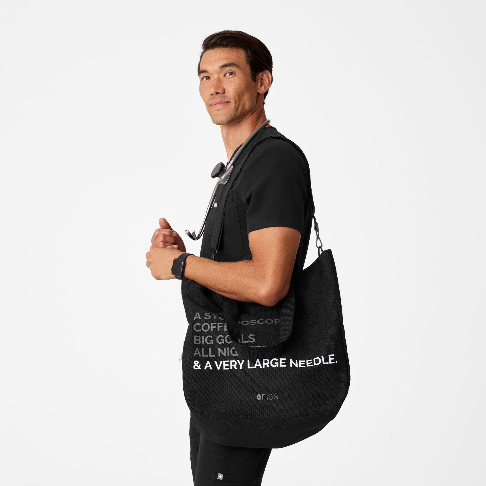 A Very Large Needle Detachable Strap Tote - 6