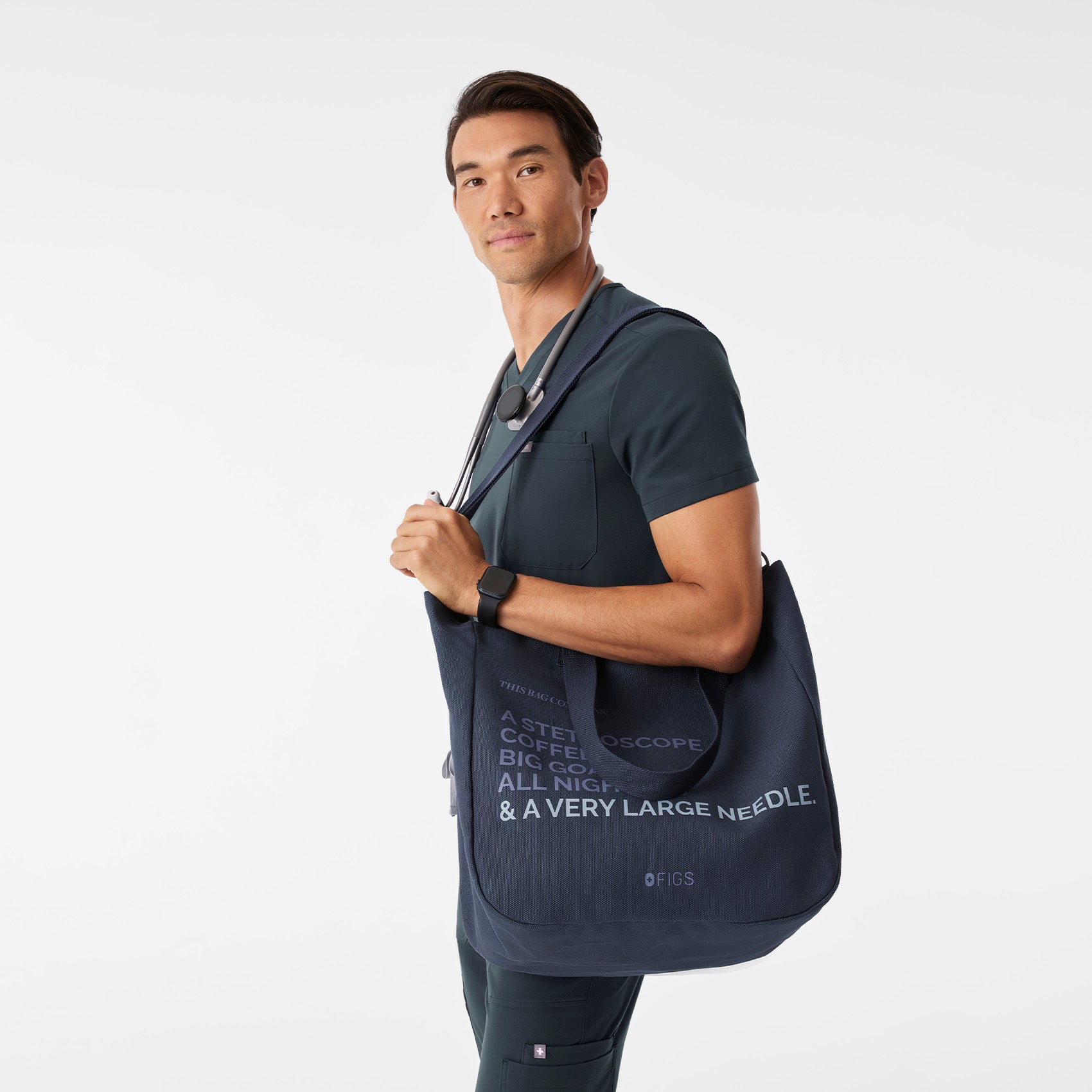 A Very Large Needle Detachable Strap Tote - 13