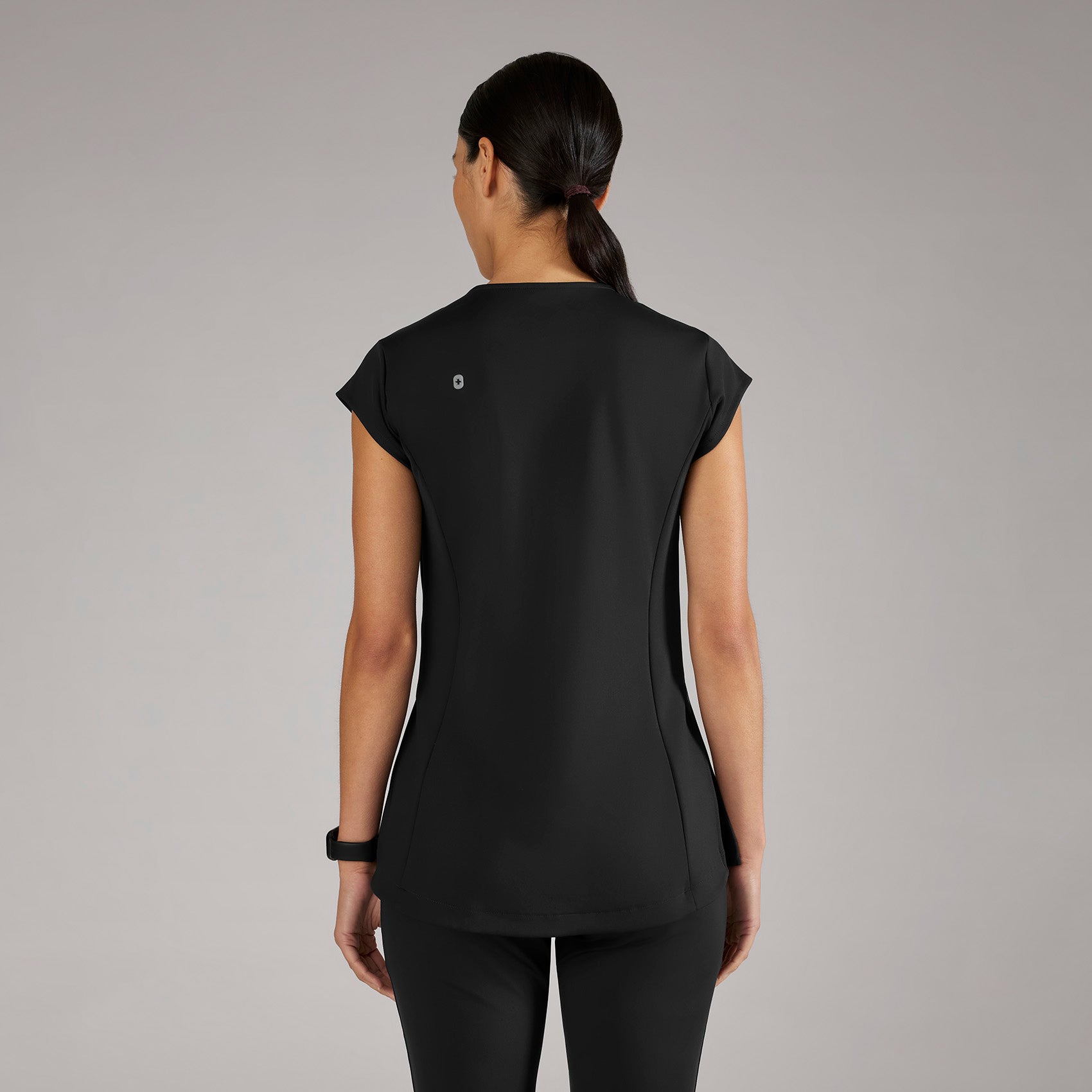 Alma Slim Crewneck Tunic Scrub Top - 4