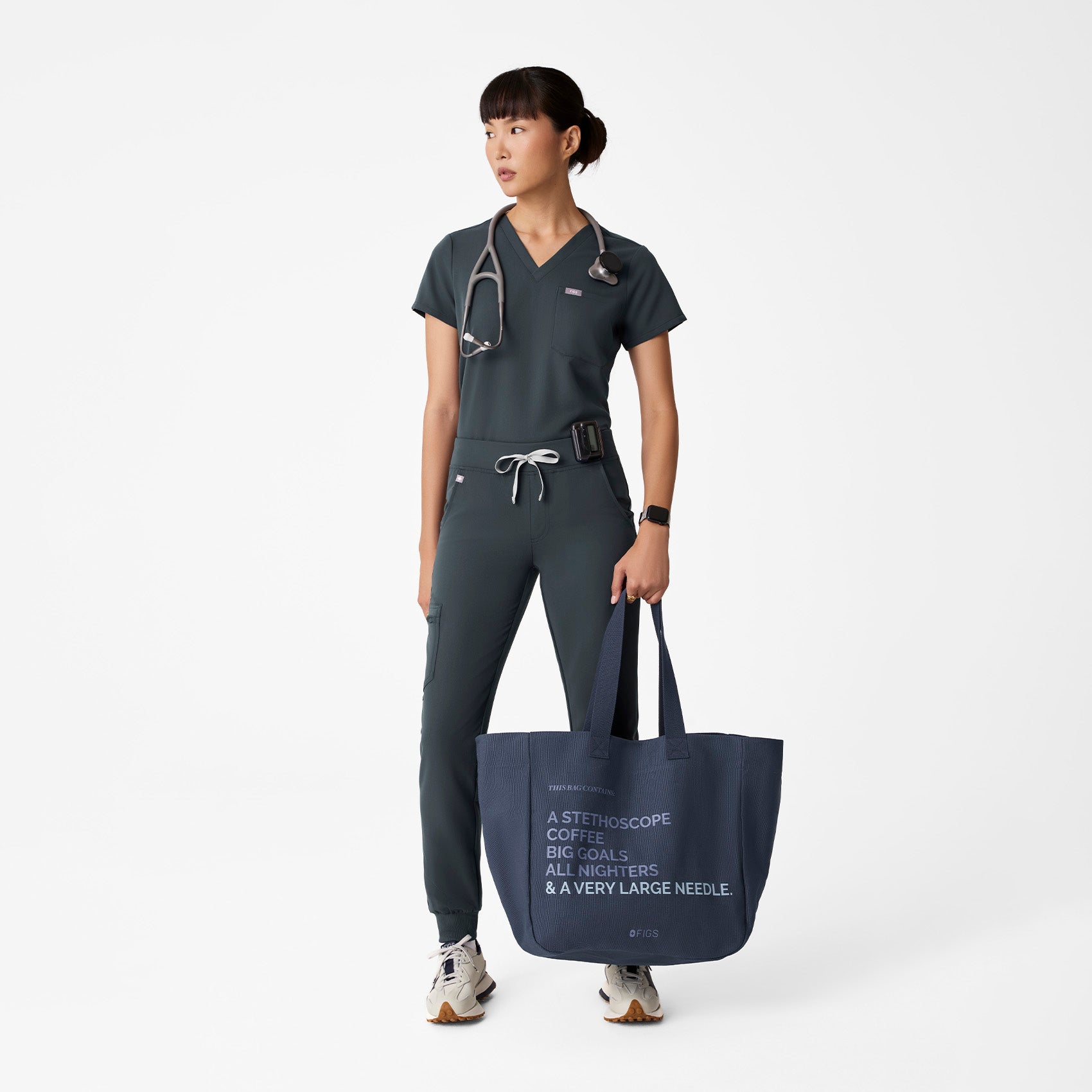 A Very Large Needle Detachable Strap Tote - 12