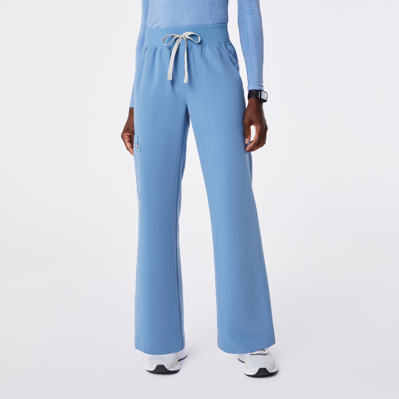 High Waisted Isabel Wide Leg Scrub Pants - 23
