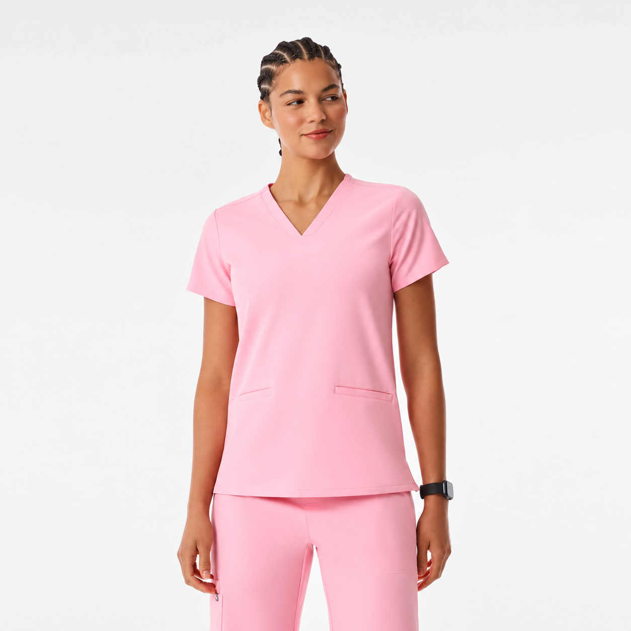 Casma Scrub Top - Fight Club Pink