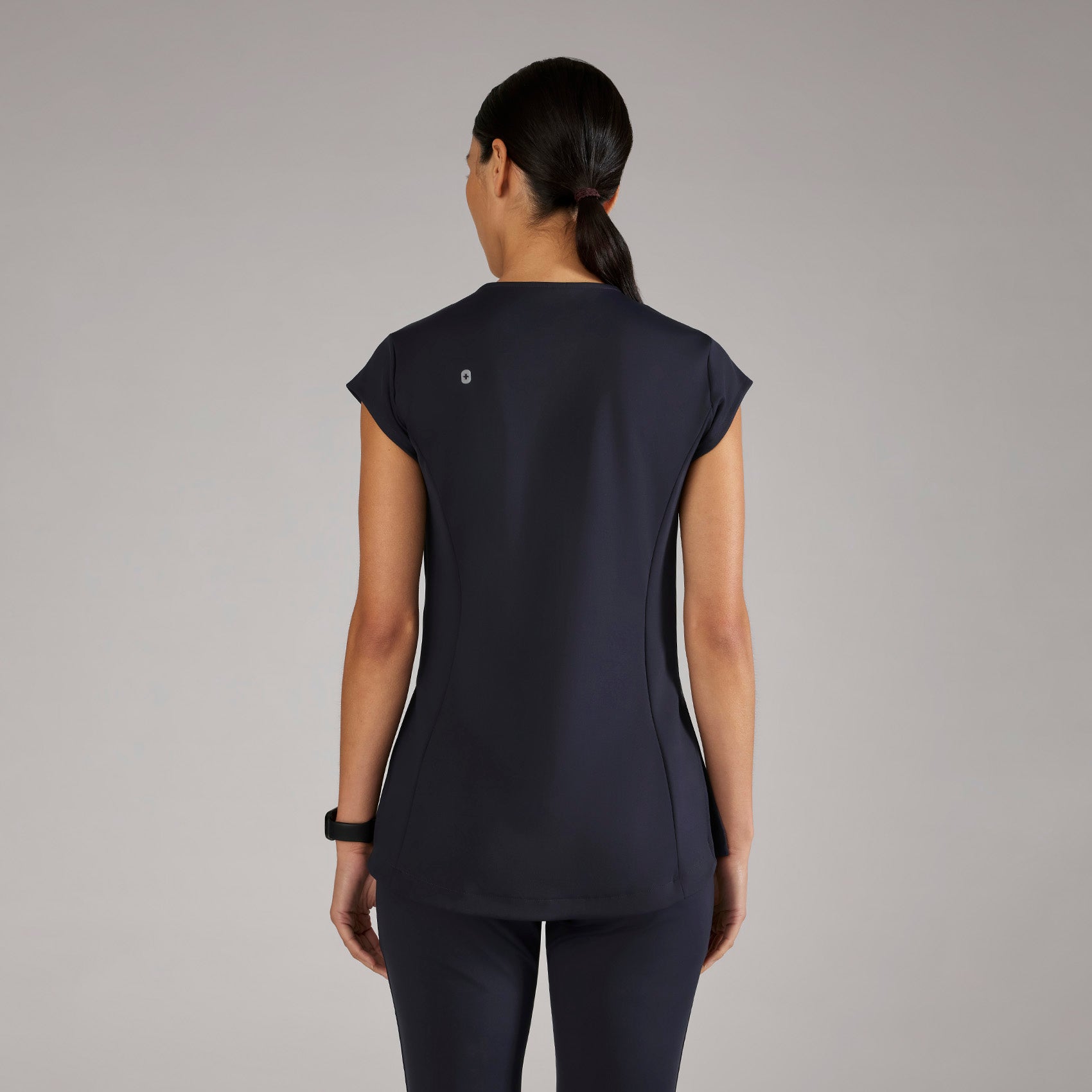 Alma Slim Crewneck Tunic Scrub Top - 14