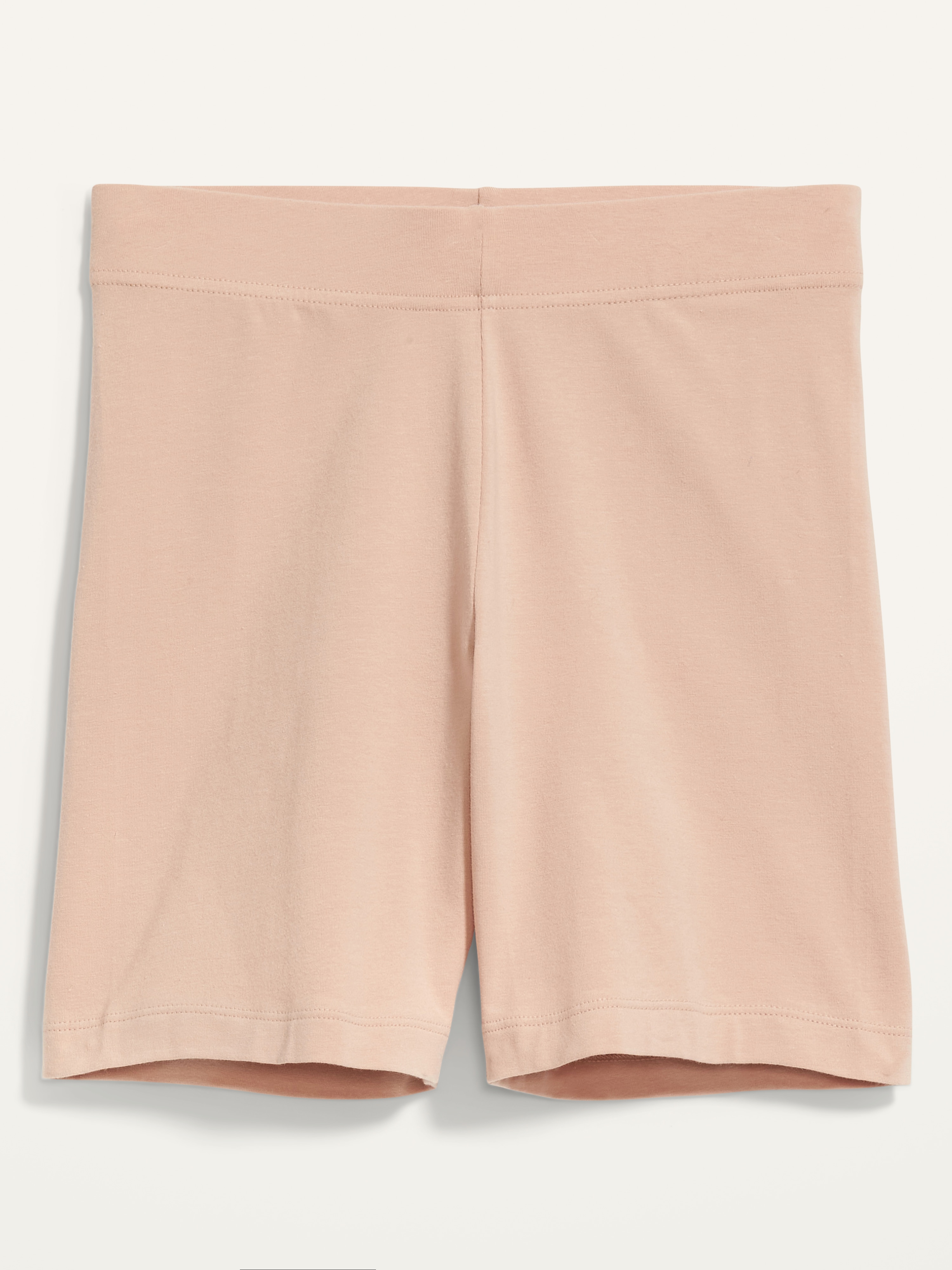 High-Waisted Cotton Biker Shorts -- 6-inch inseam - Frappe - 4