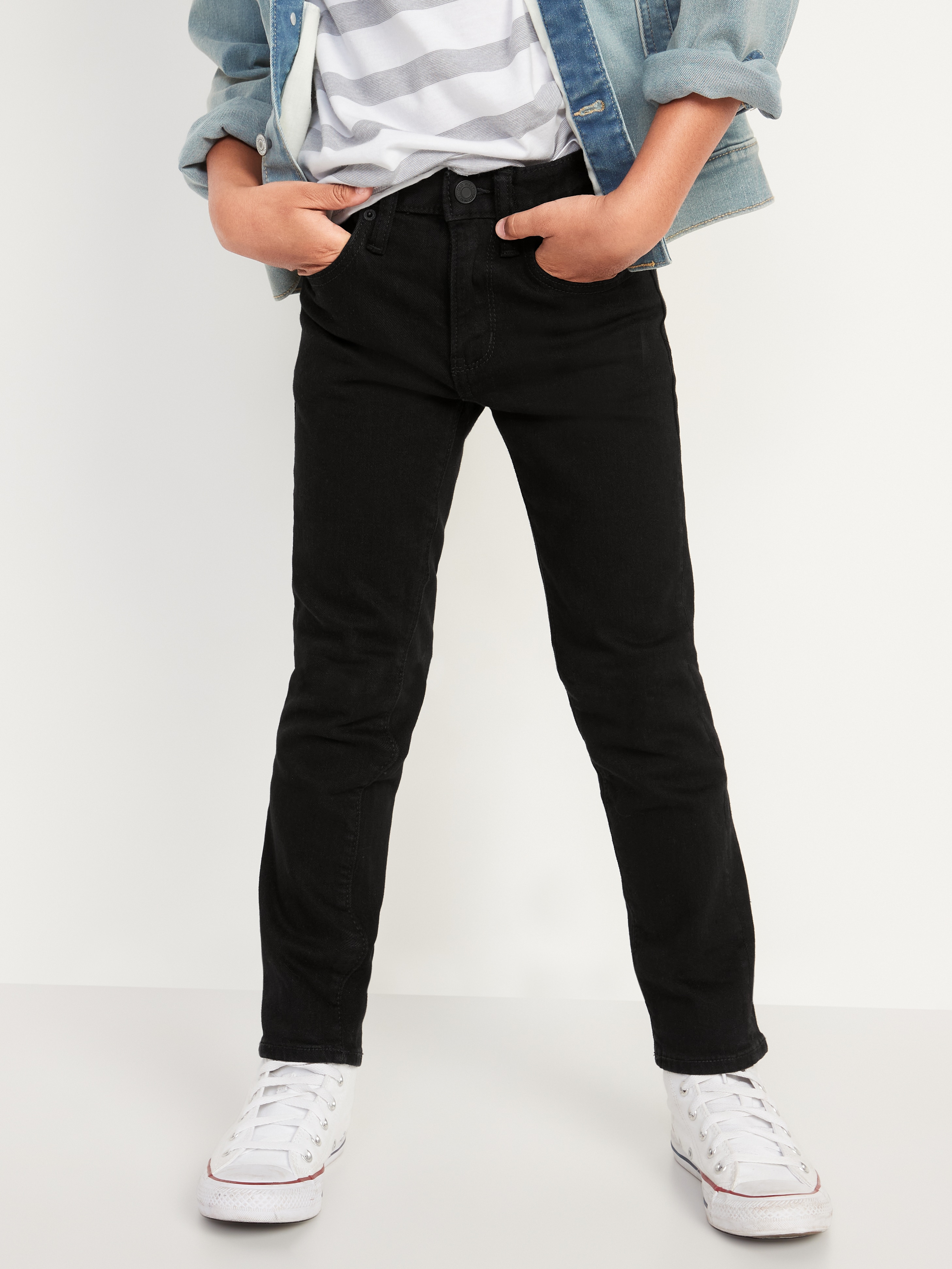 Skinny Built-In Flex Jeans for Boys - Black Rinse - 3