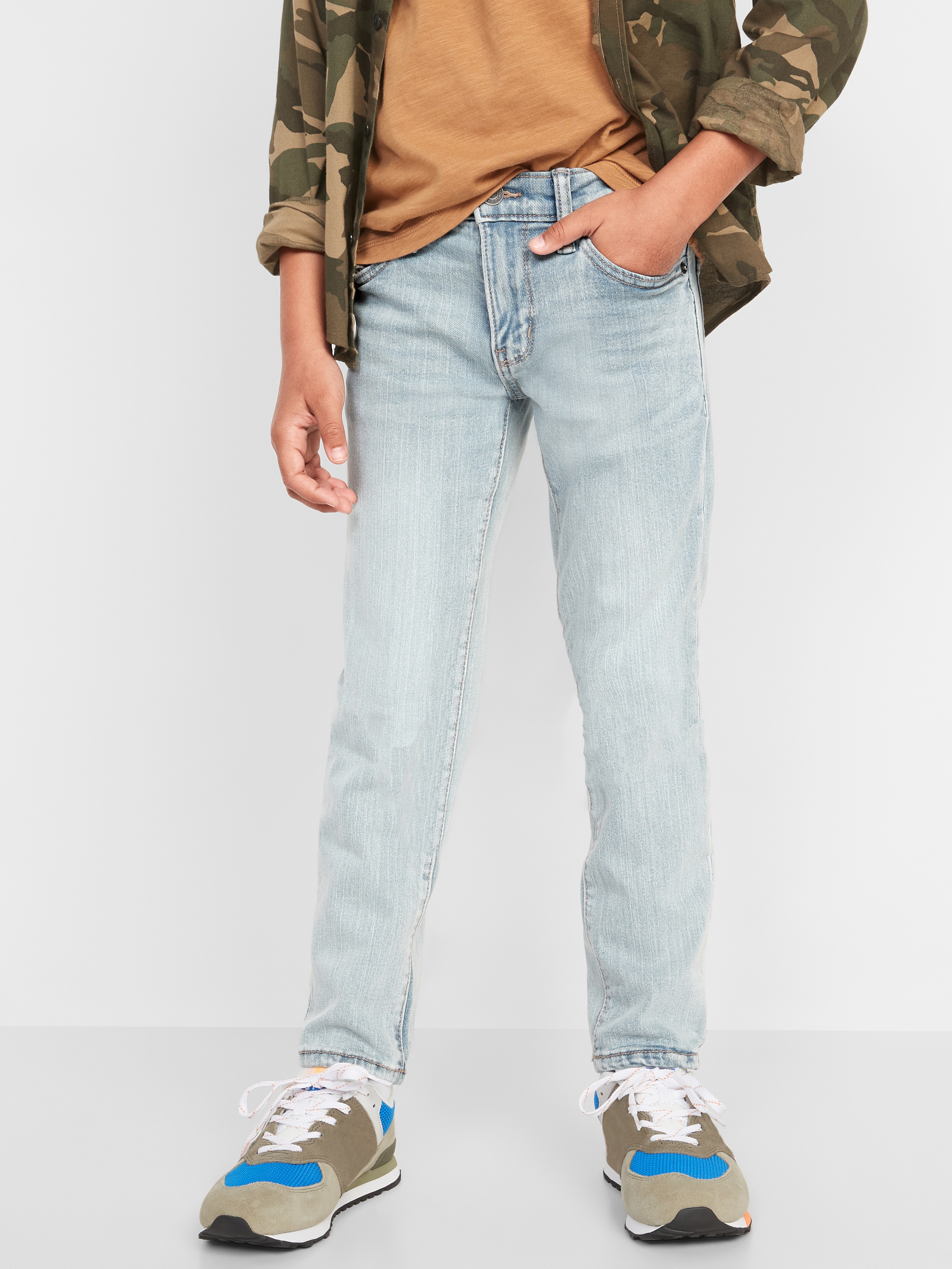 Skinny Built-In Flex Jeans for Boys - Marine - 3