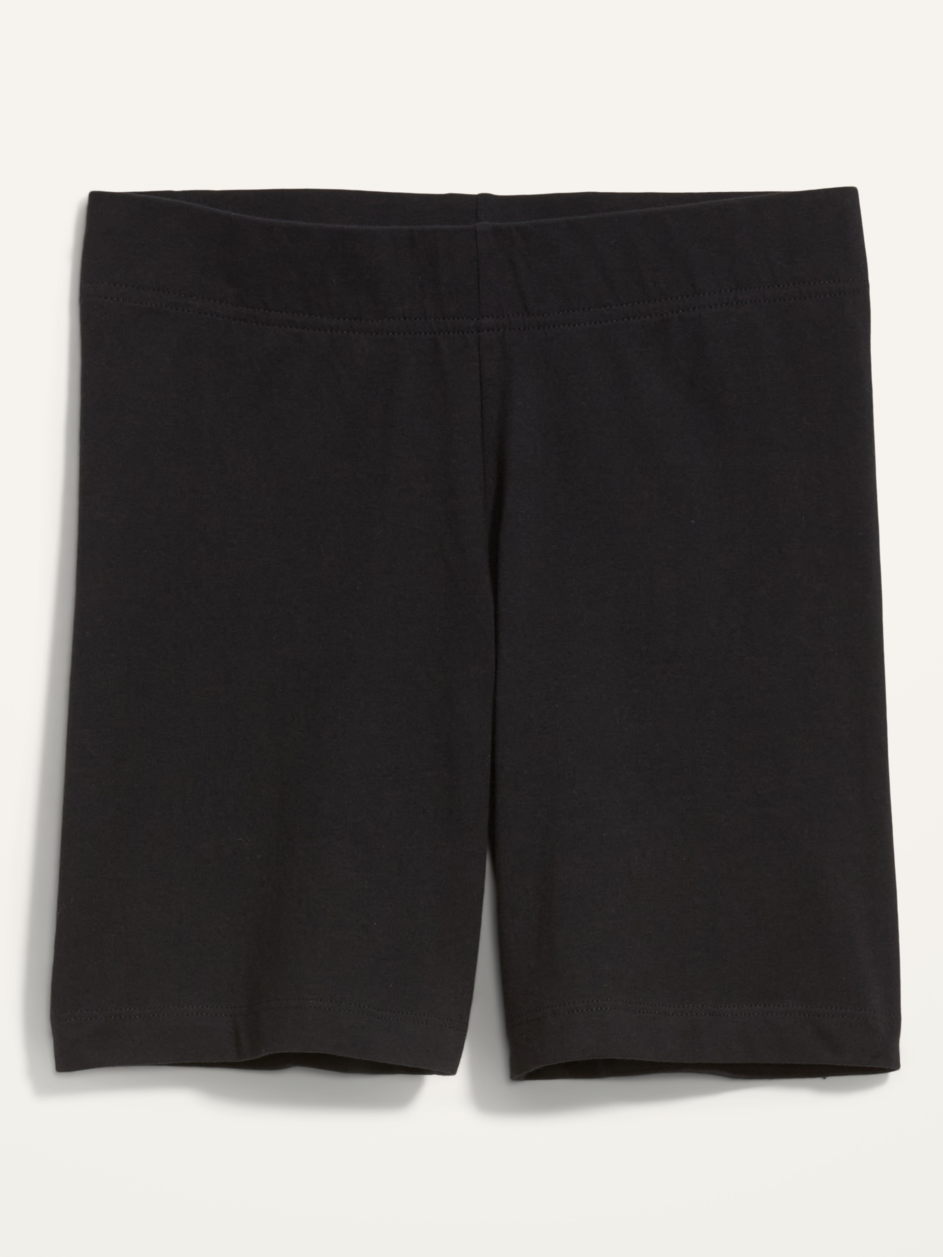 High-Waisted Cotton Biker Shorts -- 6-inch inseam - Black Jack - 4