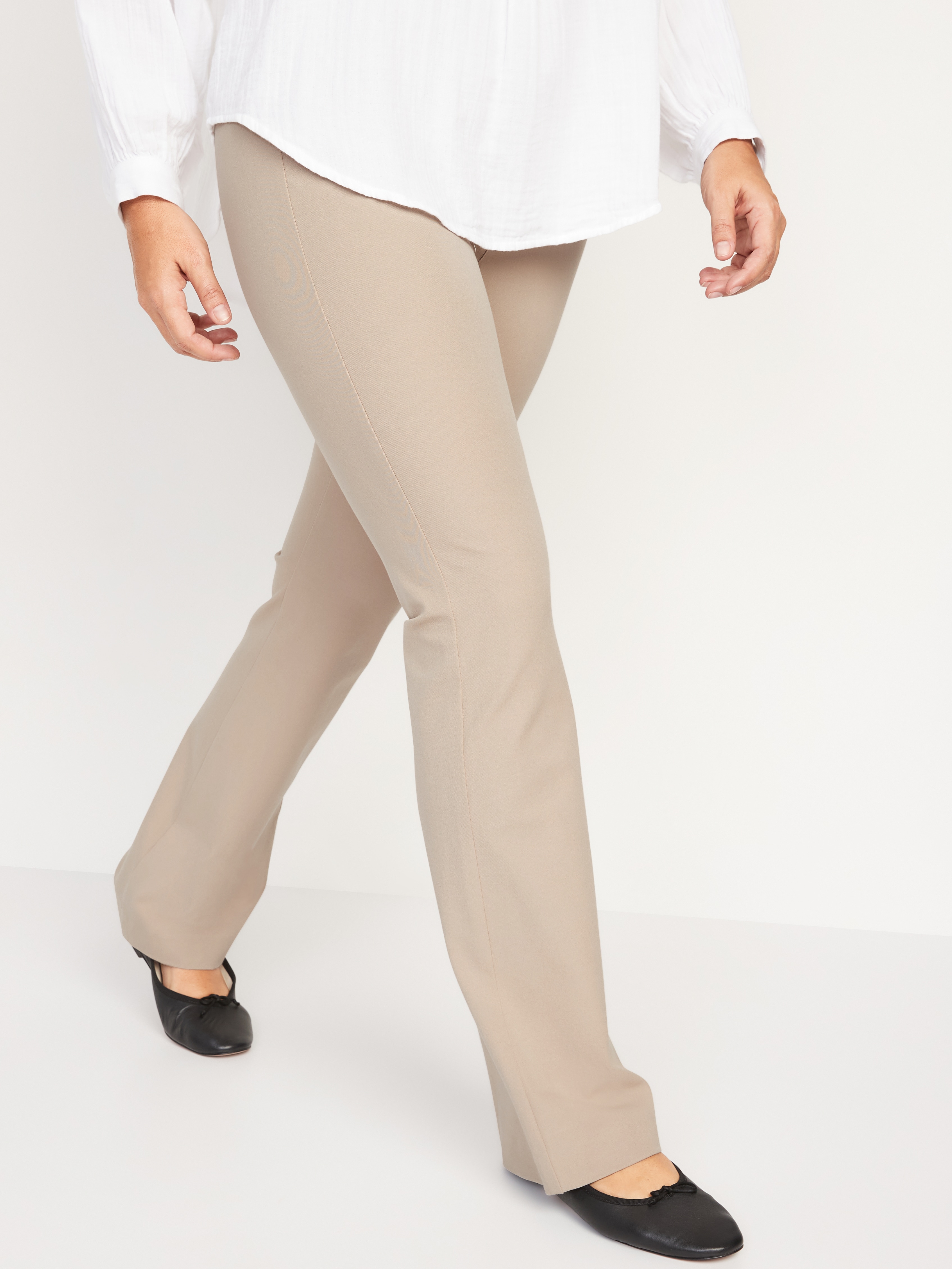 High-Waisted Pixie Flare Pants - Mocha Taffy - 4