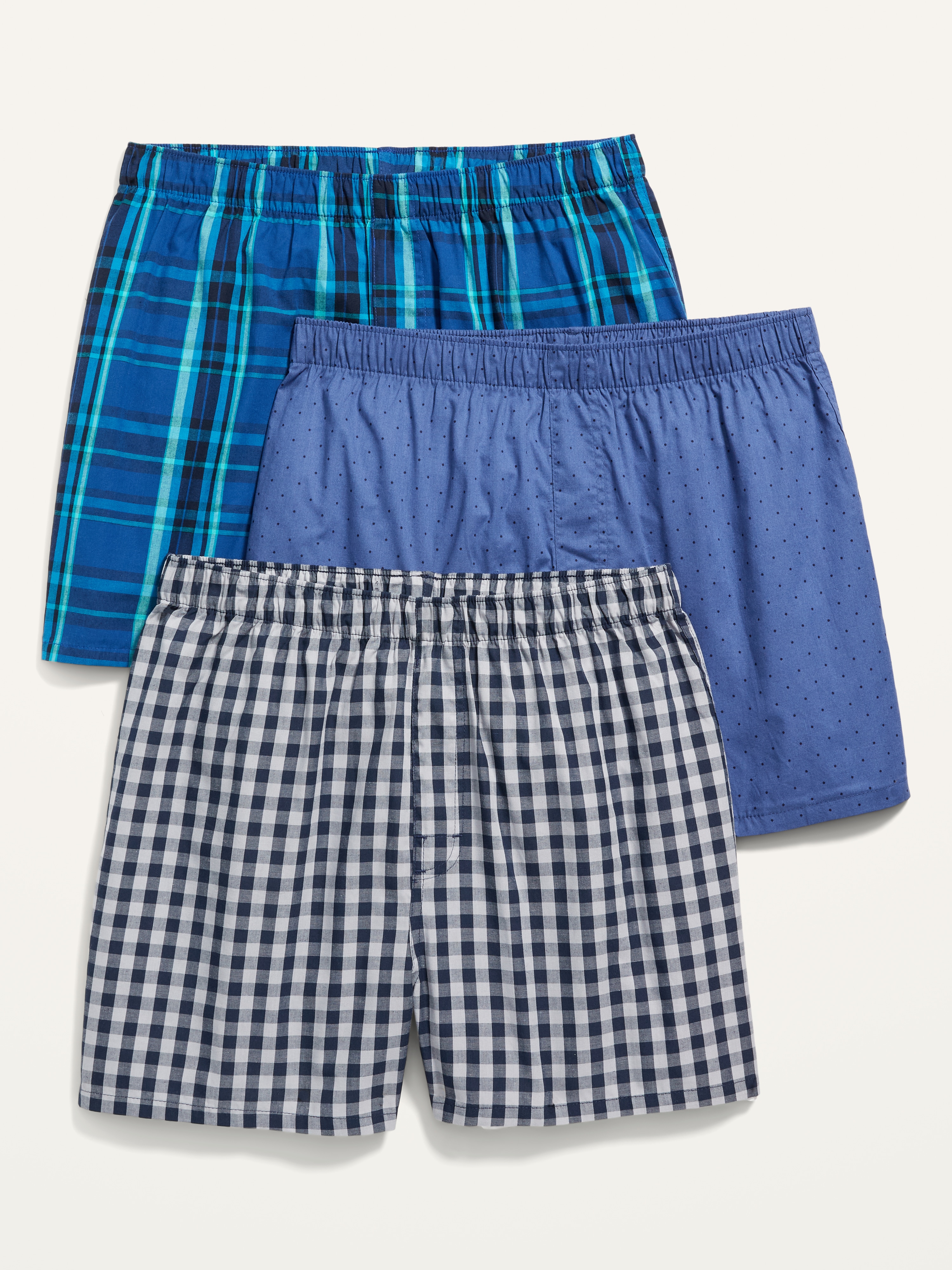 3-Pack Soft-Washed Boxer Shorts -- 3.75-inch inseam - Multi Dots - 1