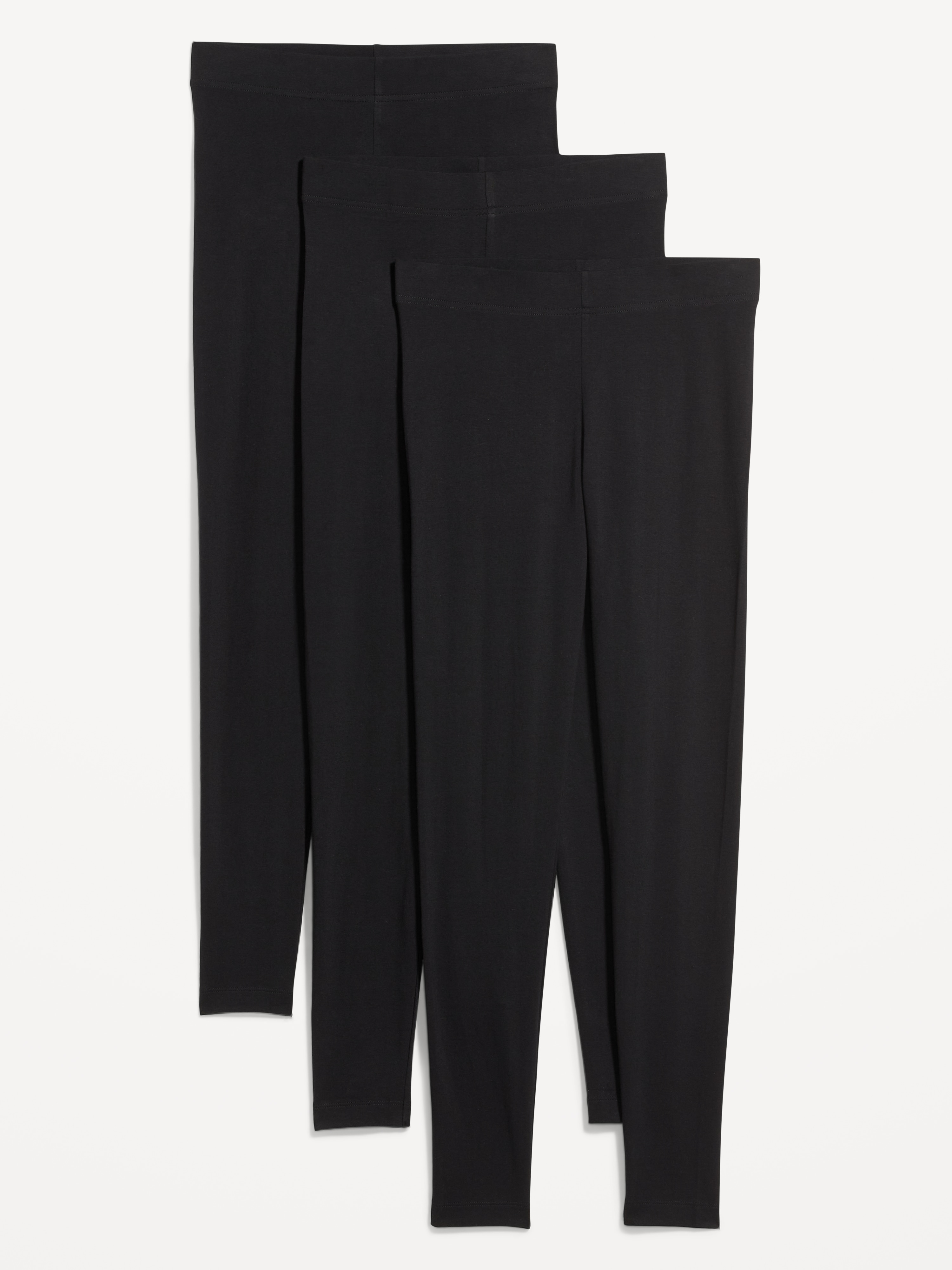 High-Waisted Fashion Layering Leggings 3-Pack - Black Jack - 1
