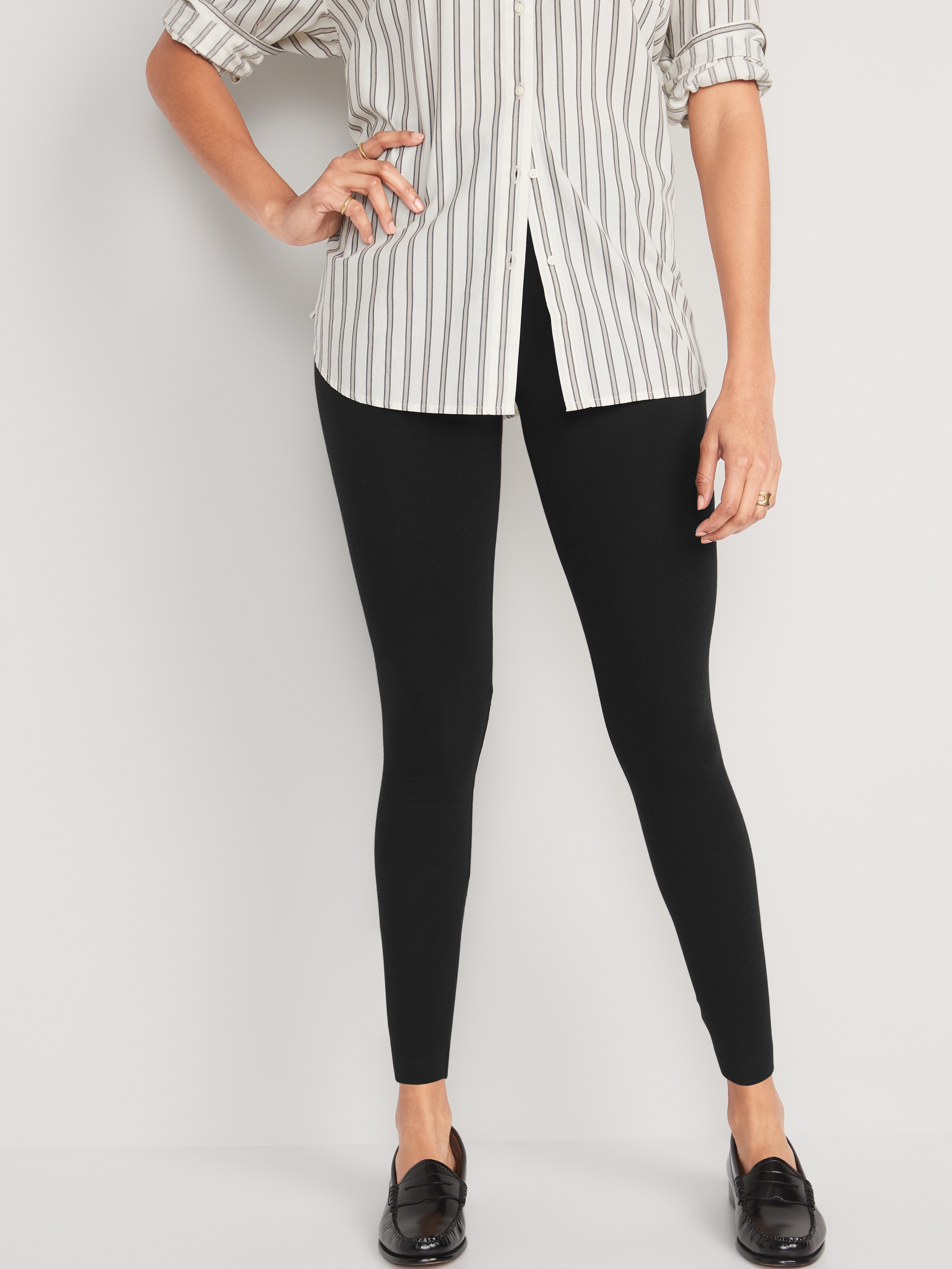 High-Waisted Fashion Layering Leggings 3-Pack - Navy Blue Combo - 3