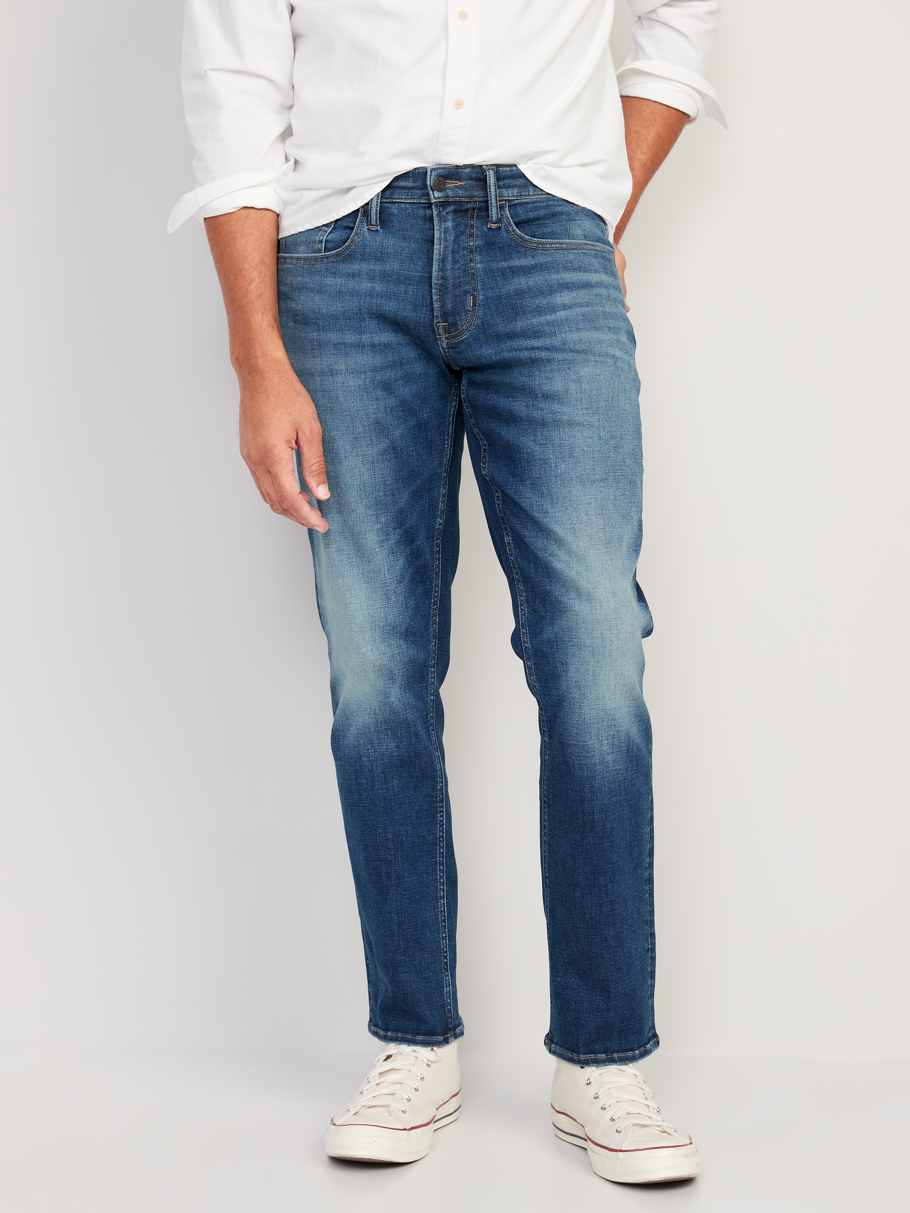 Straight 360° Tech Stretch Performance Jeans - Dark Faded - 1
