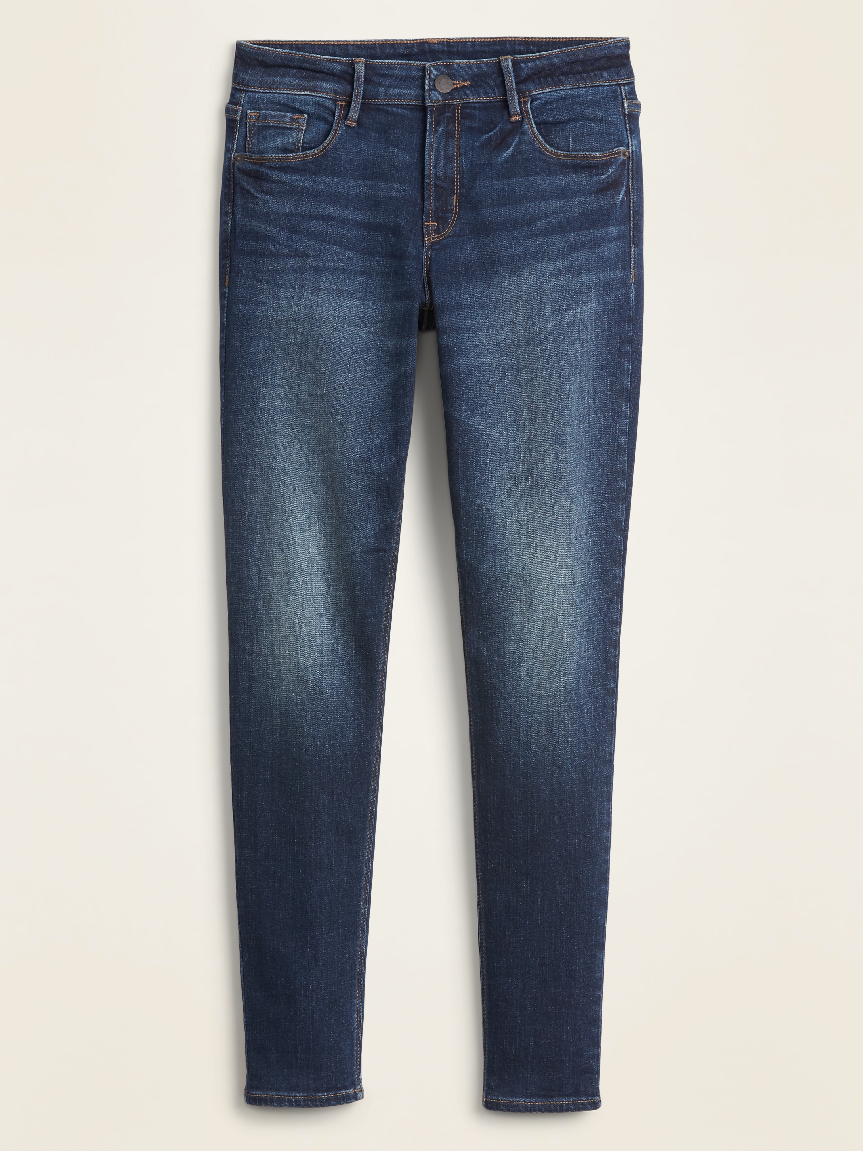 Mid-Rise Rockstar Super-Skinny Jeans - Dark Wash - 4
