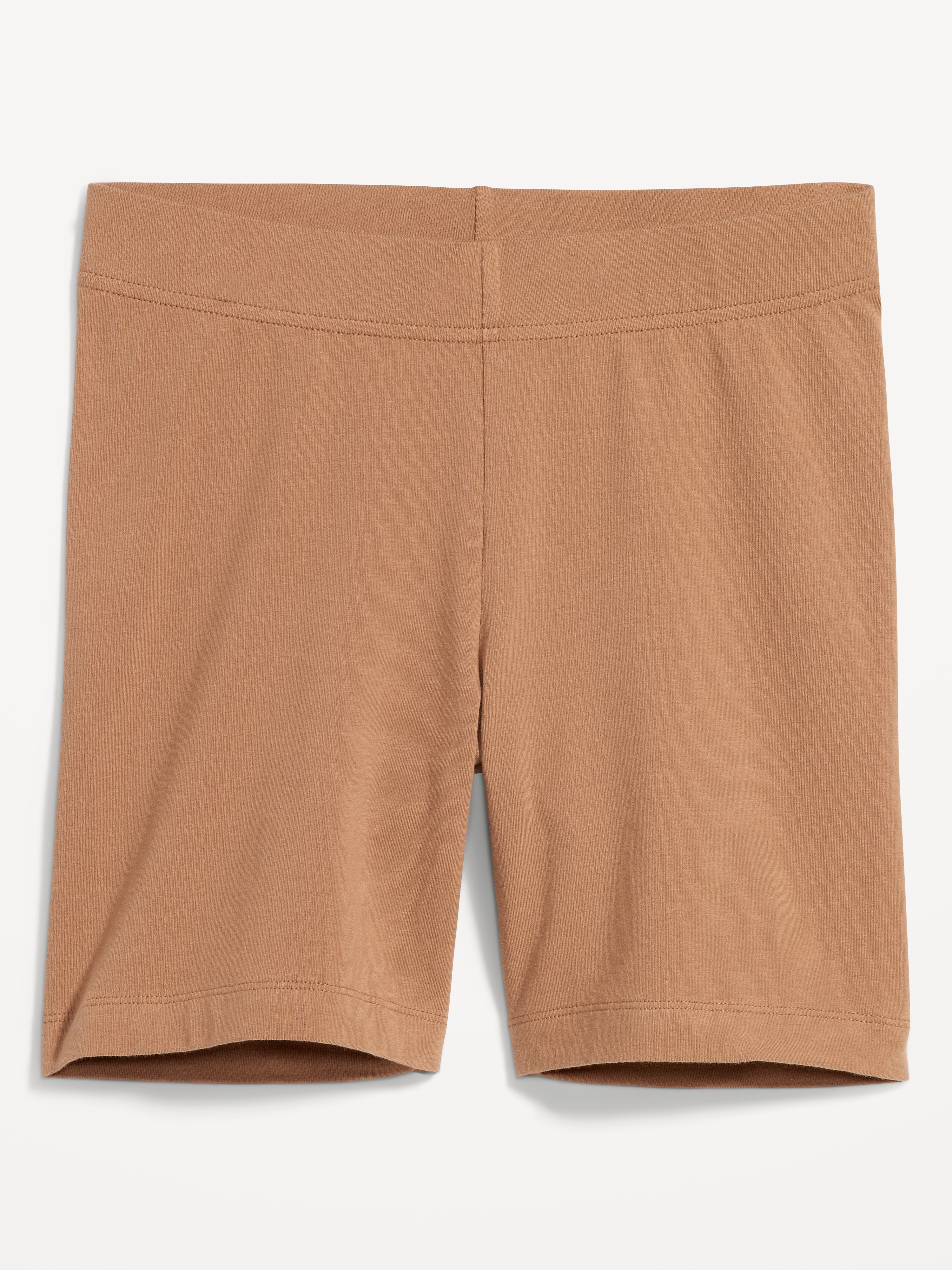 High-Waisted Cotton Biker Shorts -- 6-inch inseam - Cocoa Mocha - 4