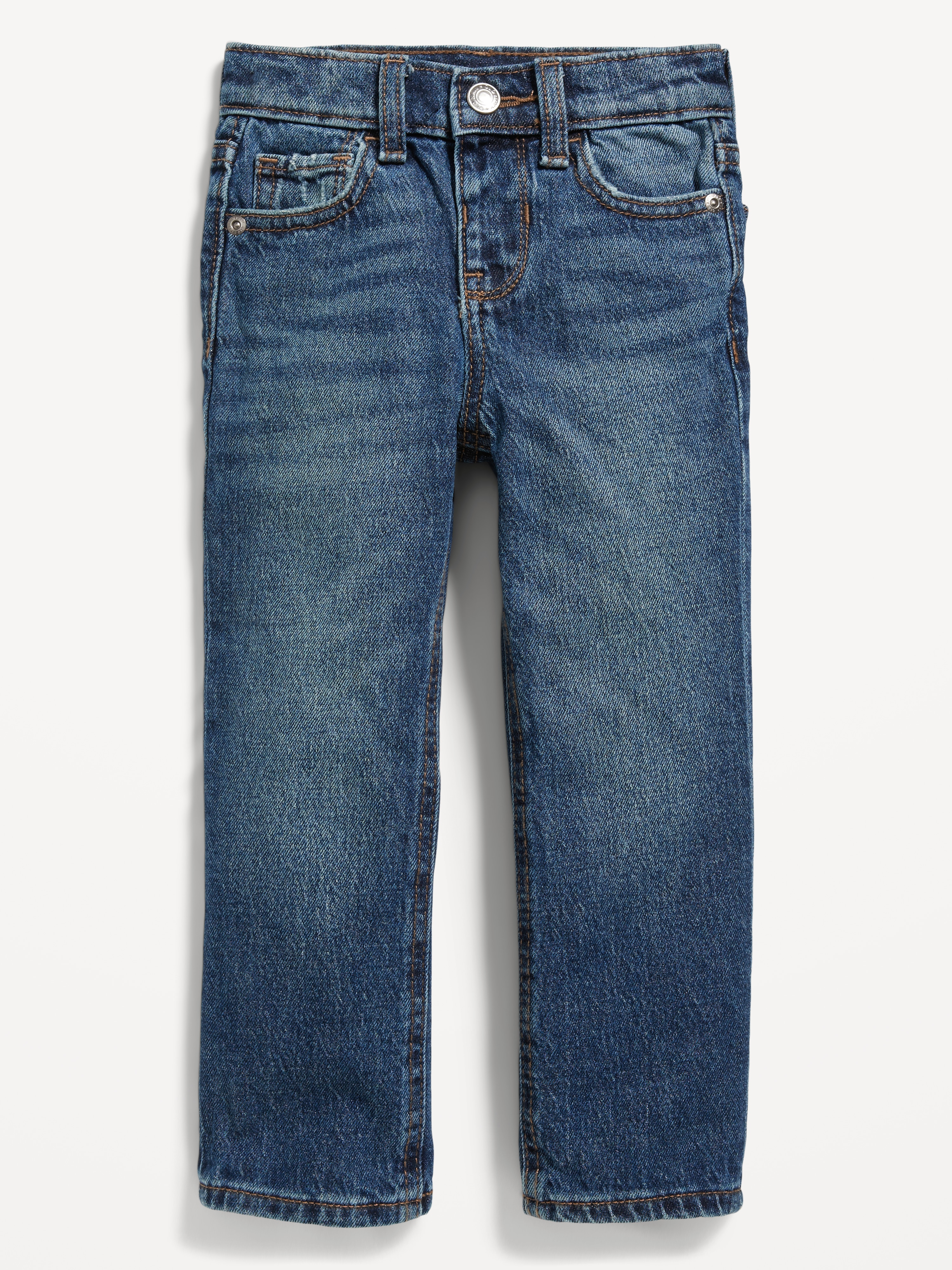 Straight-Leg Built-In Flex Jeans for Toddler Boys - Medium Wash - 1