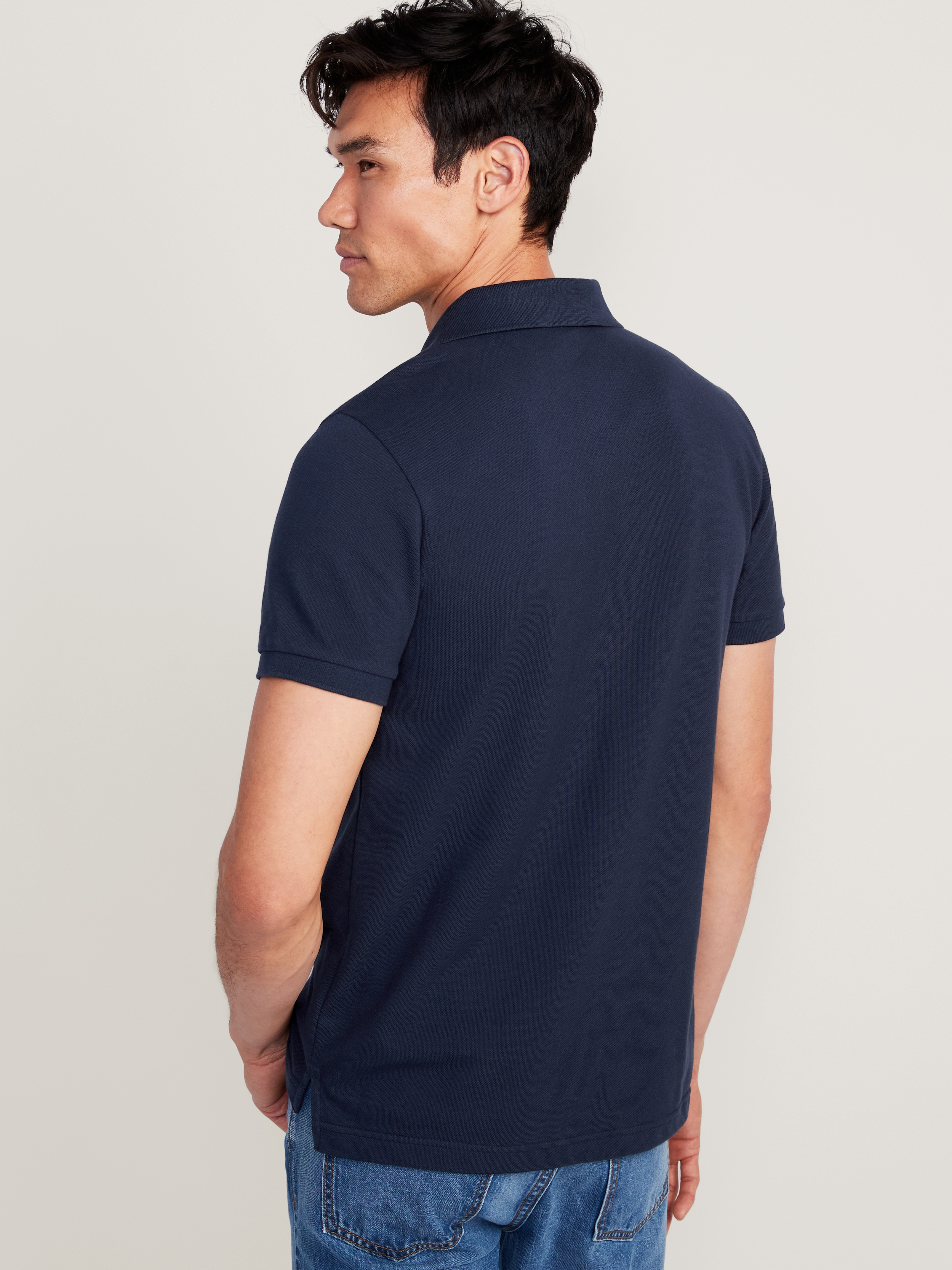 Pique Polo for Men - In the Navy - 2