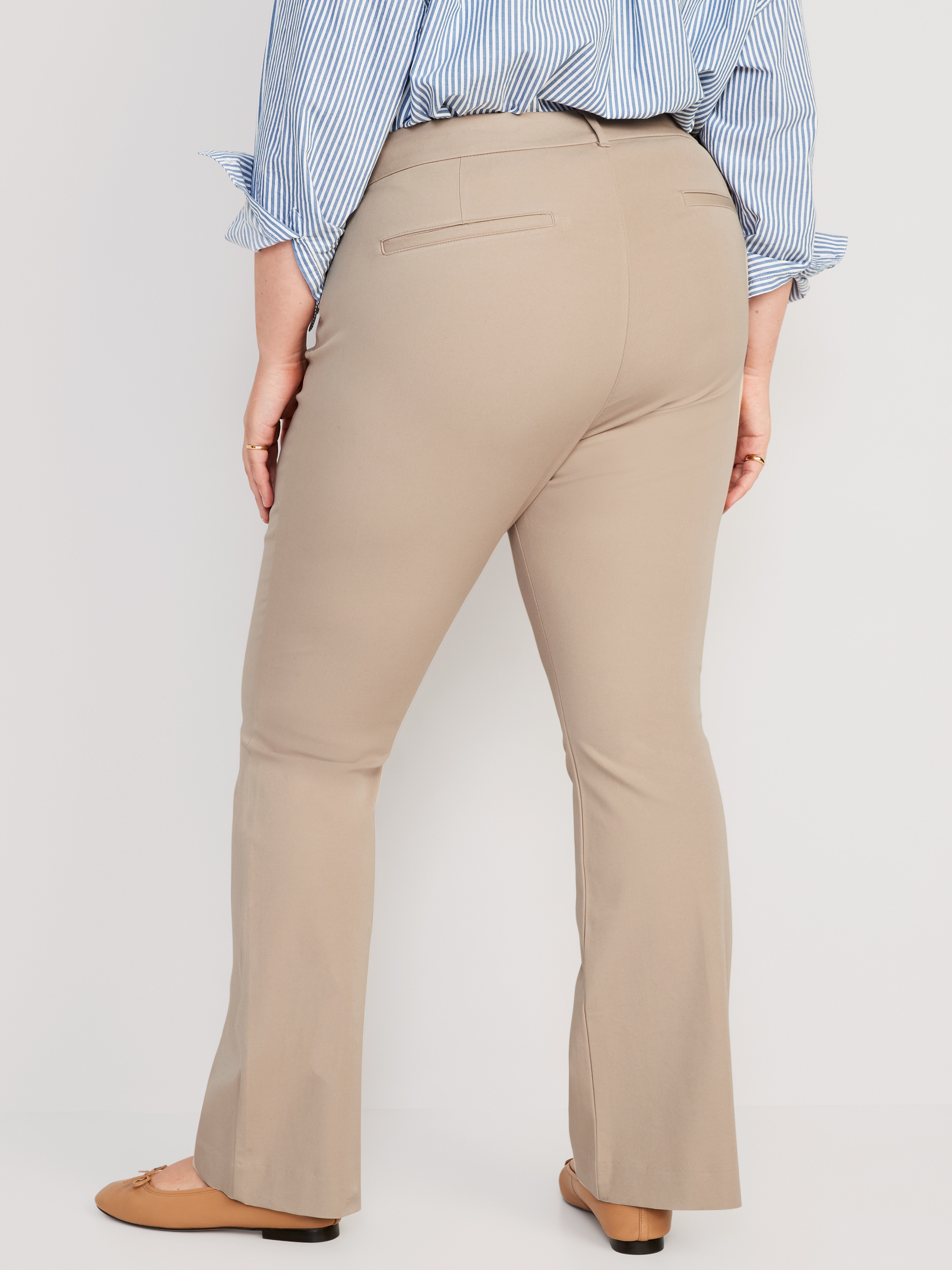 High-Waisted Pixie Flare Pants - Mocha Taffy - 7