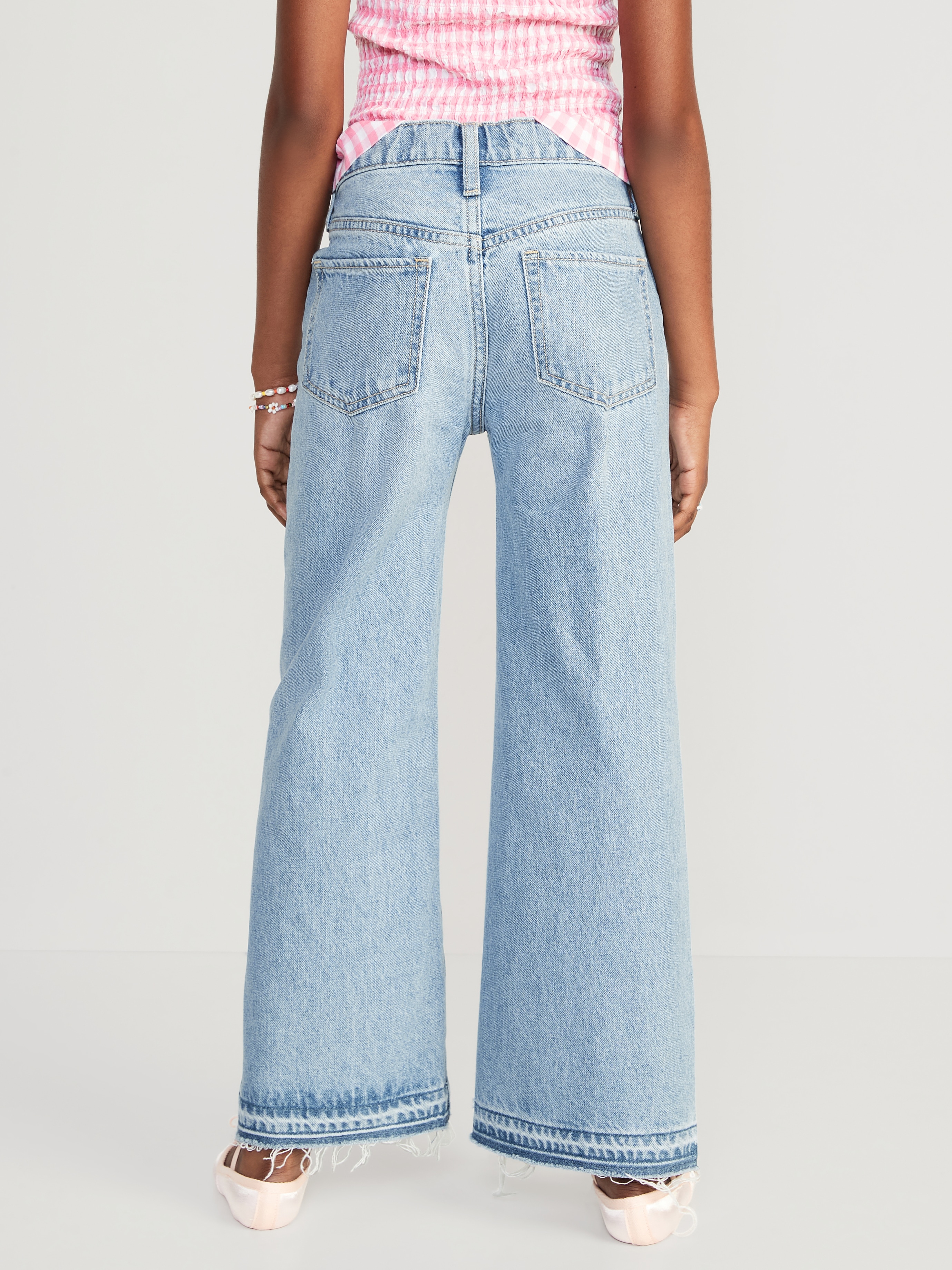 Printed High-Waisted Baggy Wide-Leg Jeans for Girls - Recess - 2