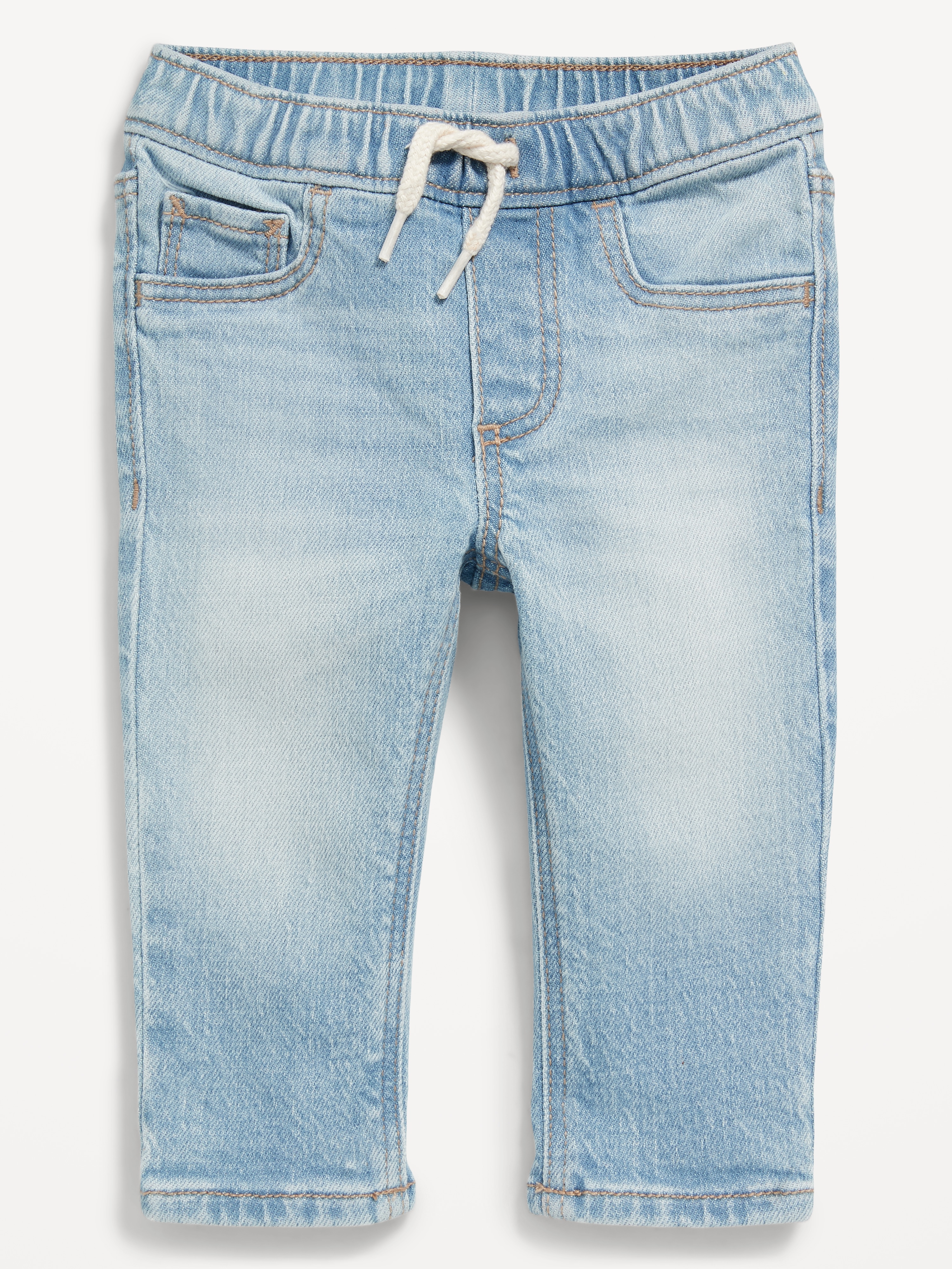 Unisex 360° Stretch Pull-On Skinny Jeans for Baby - Light Wash - 1