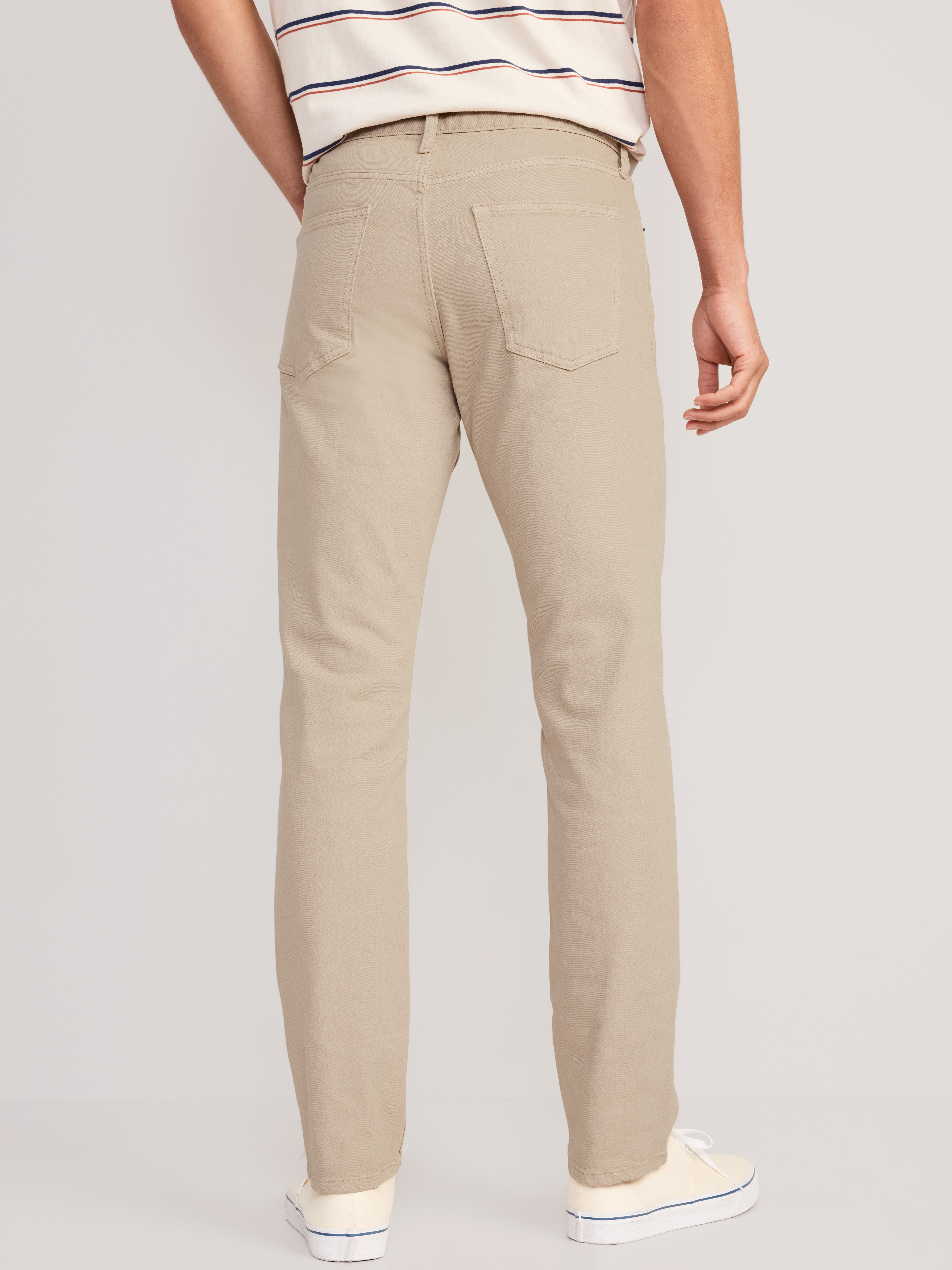 Slim Built-In Flex Five-Pocket Pants - Light Khaki - 2