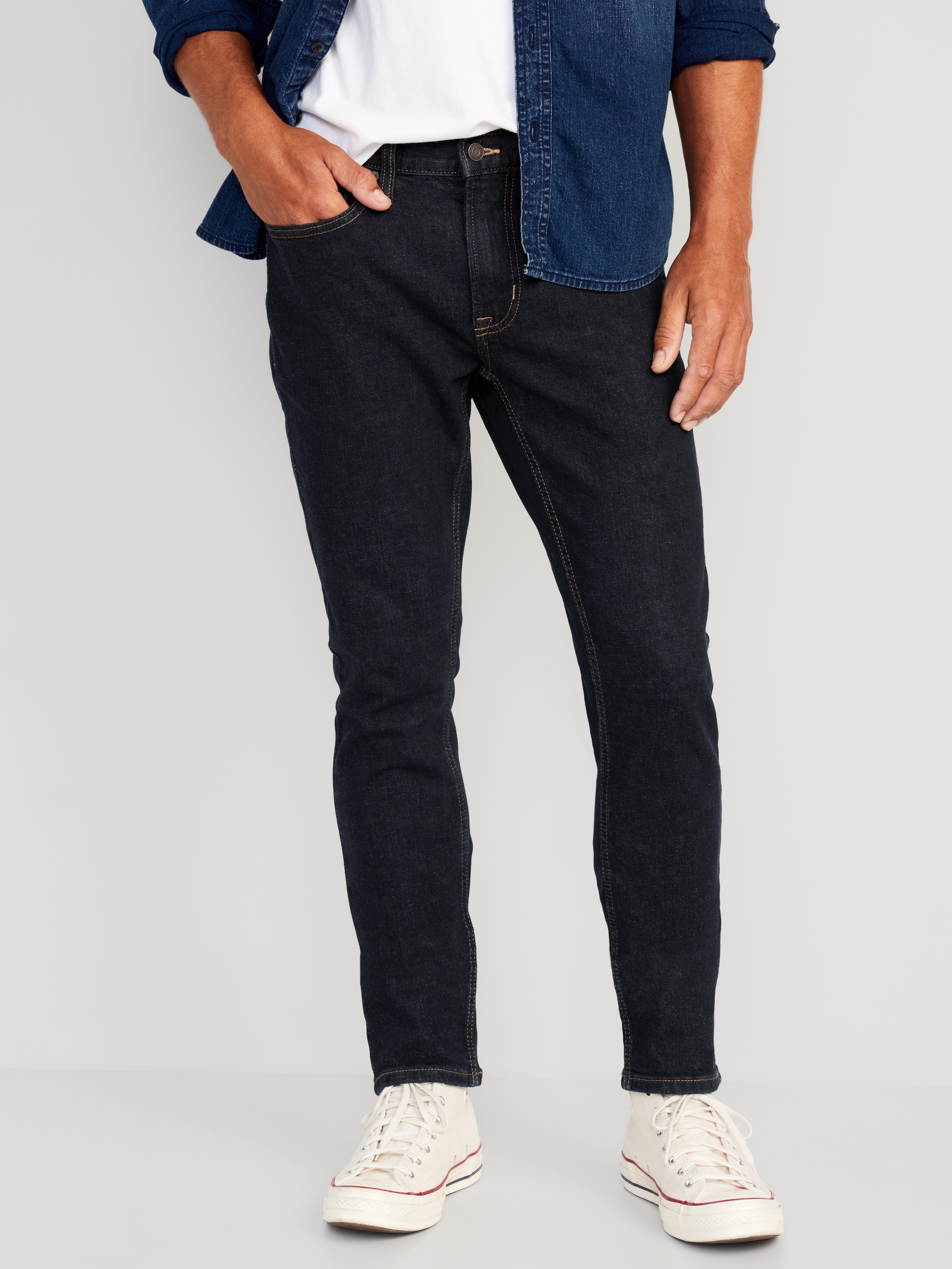 Skinny Built-In Flex Jeans - Dark Rinse - 1