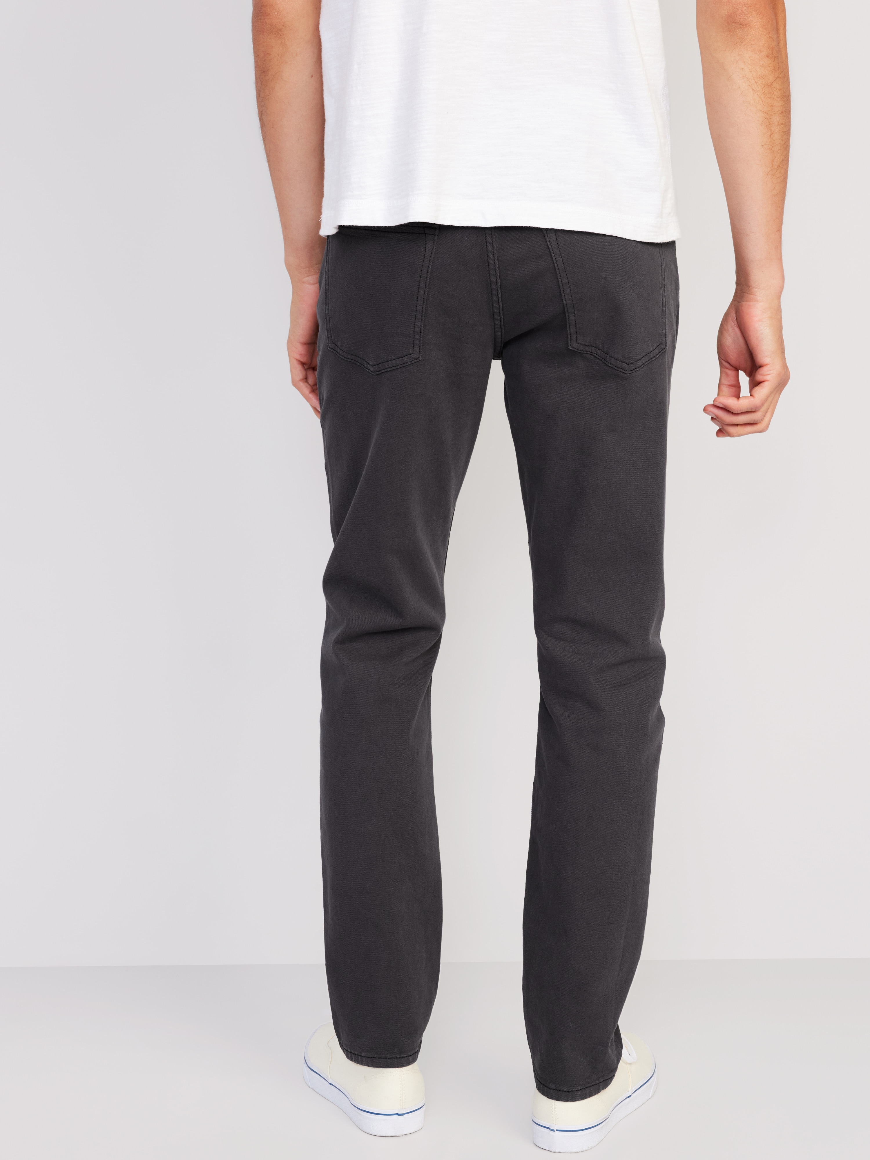 Slim Built-In Flex Five-Pocket Pants - Dark Gray - 2